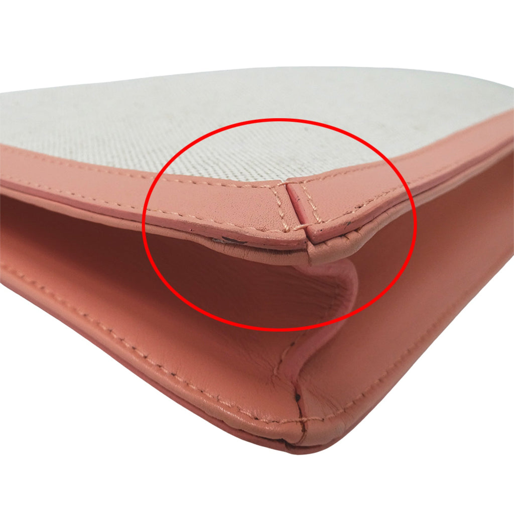 Balenciaga Pink White Canvas Clutch Bag Hand