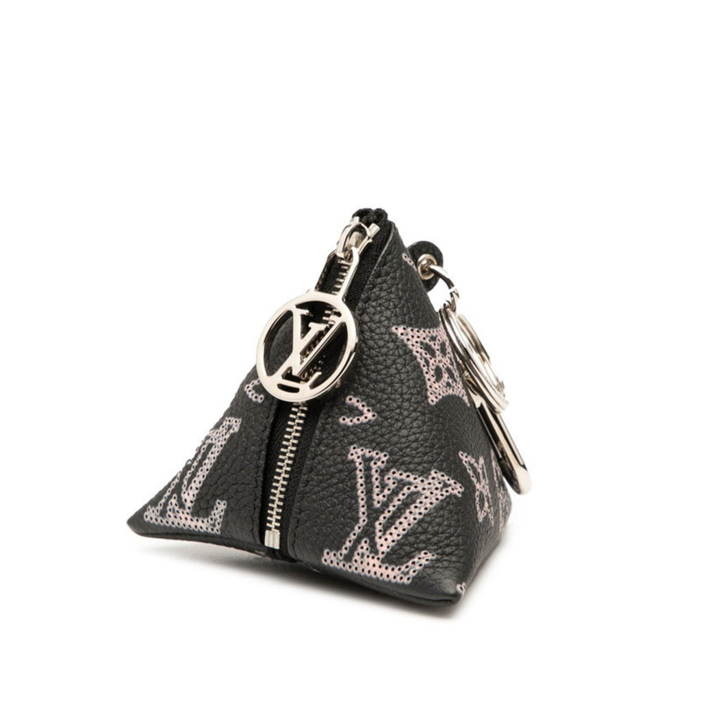 Louis Vuitton Black Pink Leather Metal Pouch