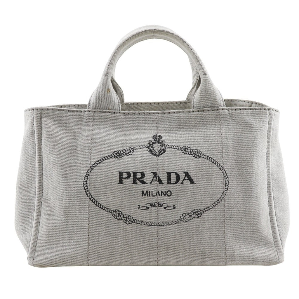 Prada Light Gray Denim Handbag