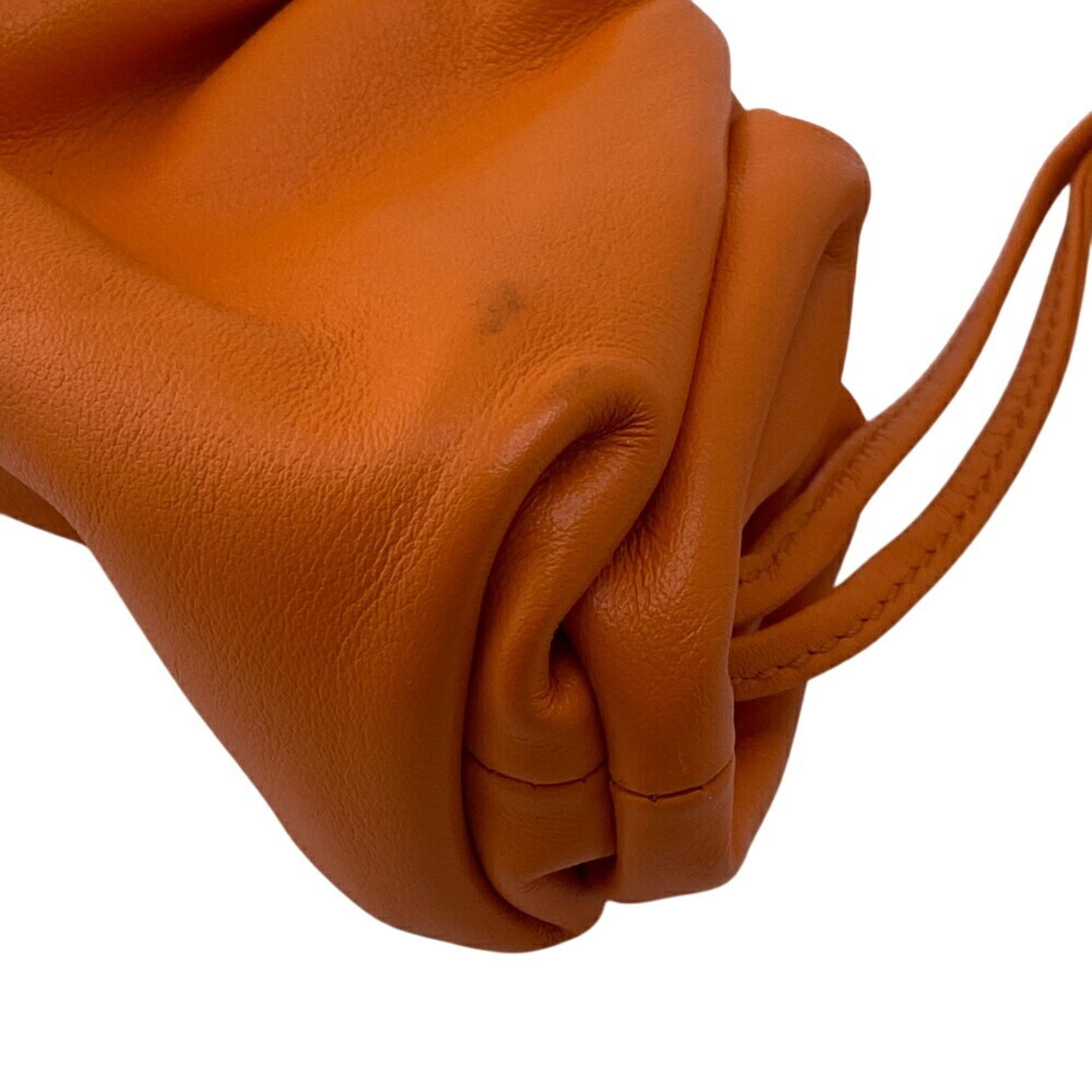Bottega Veneta Orange Leather Coin Purse/Coin Case