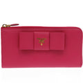 Prada Pink Leather Long Wallet (Bi-Fold)