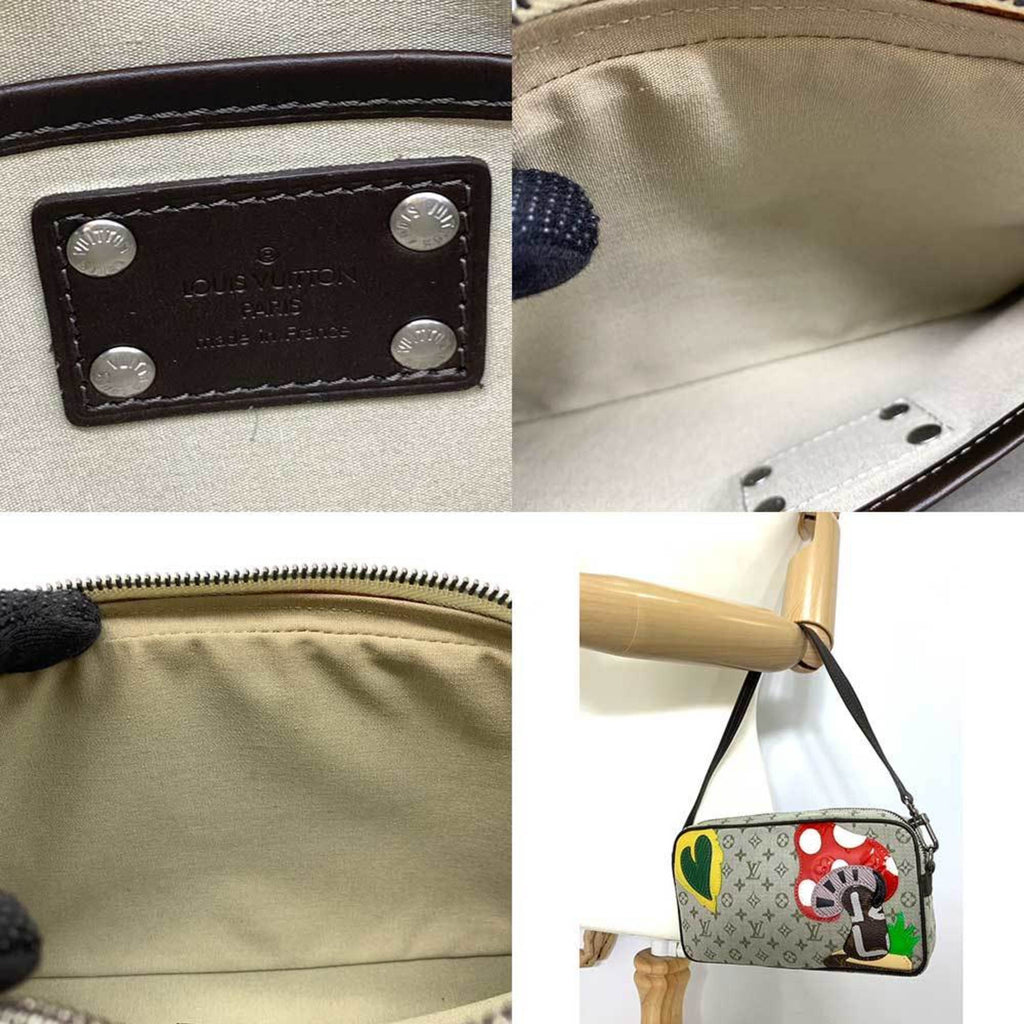 Louis Vuitton Monogram Mini Green Khaki Multi-Color Monogram Mini Handbag Pochette