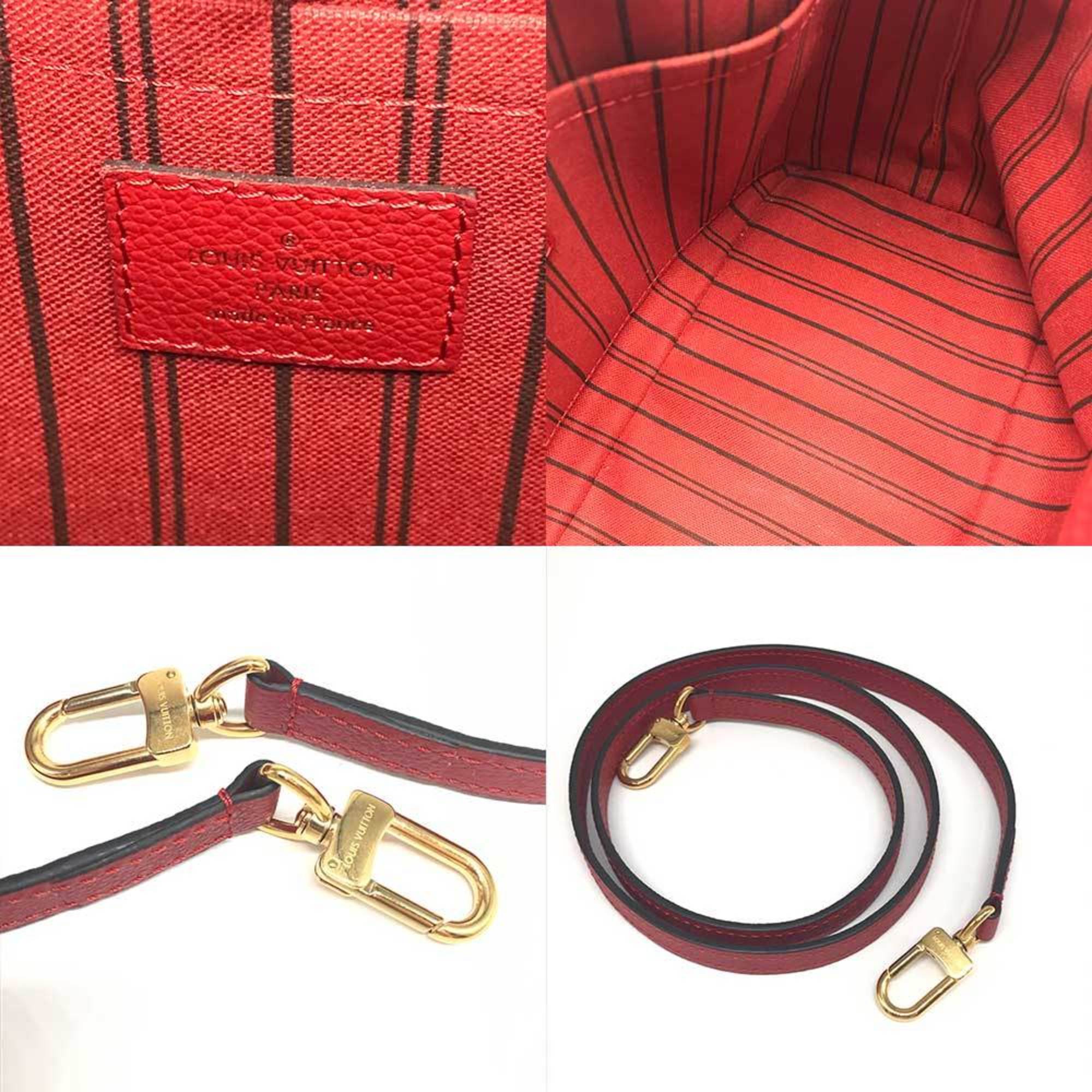 Louis Vuitton Red Color Monogram Empreinte Handbag