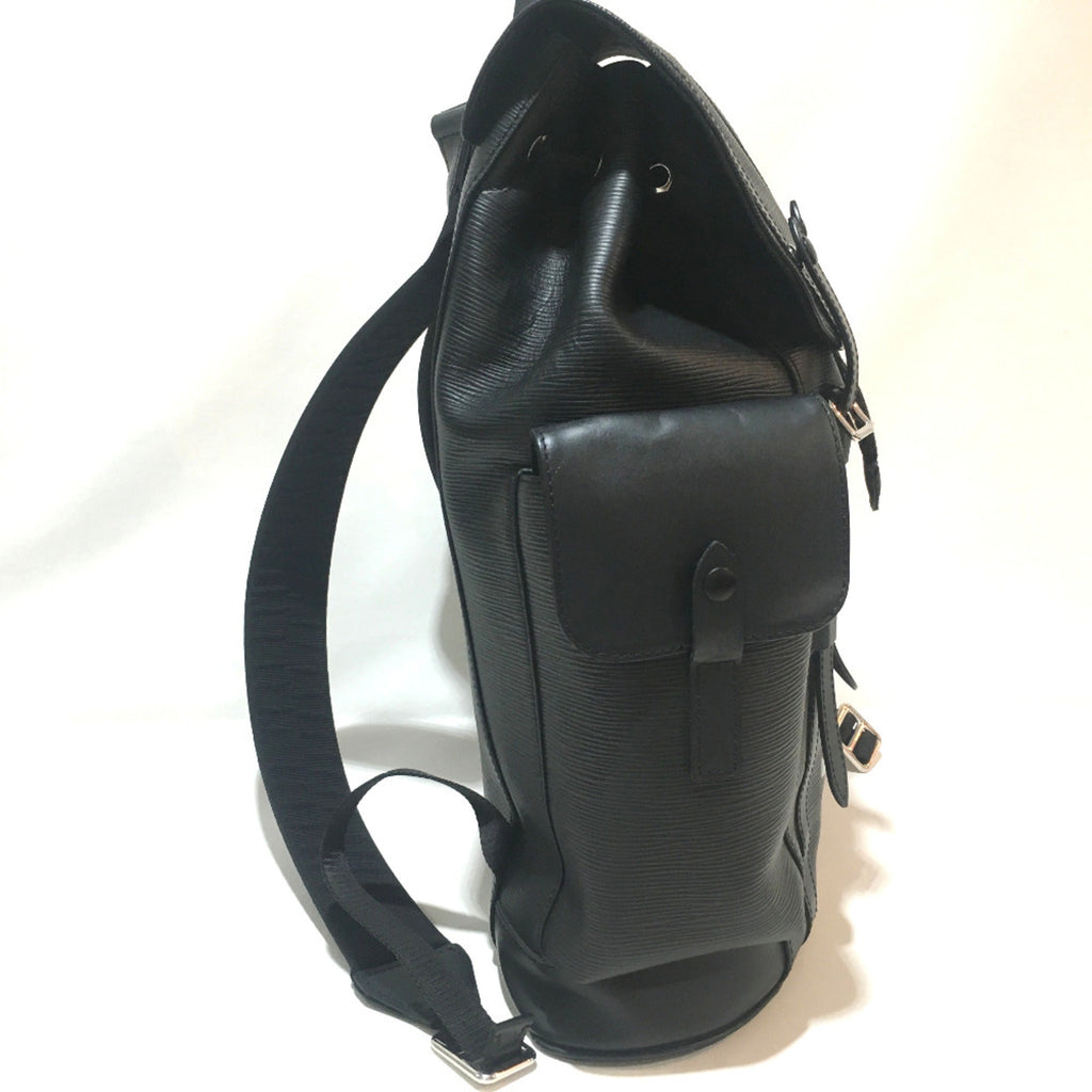 Louis Vuitton Black Leather Backpack