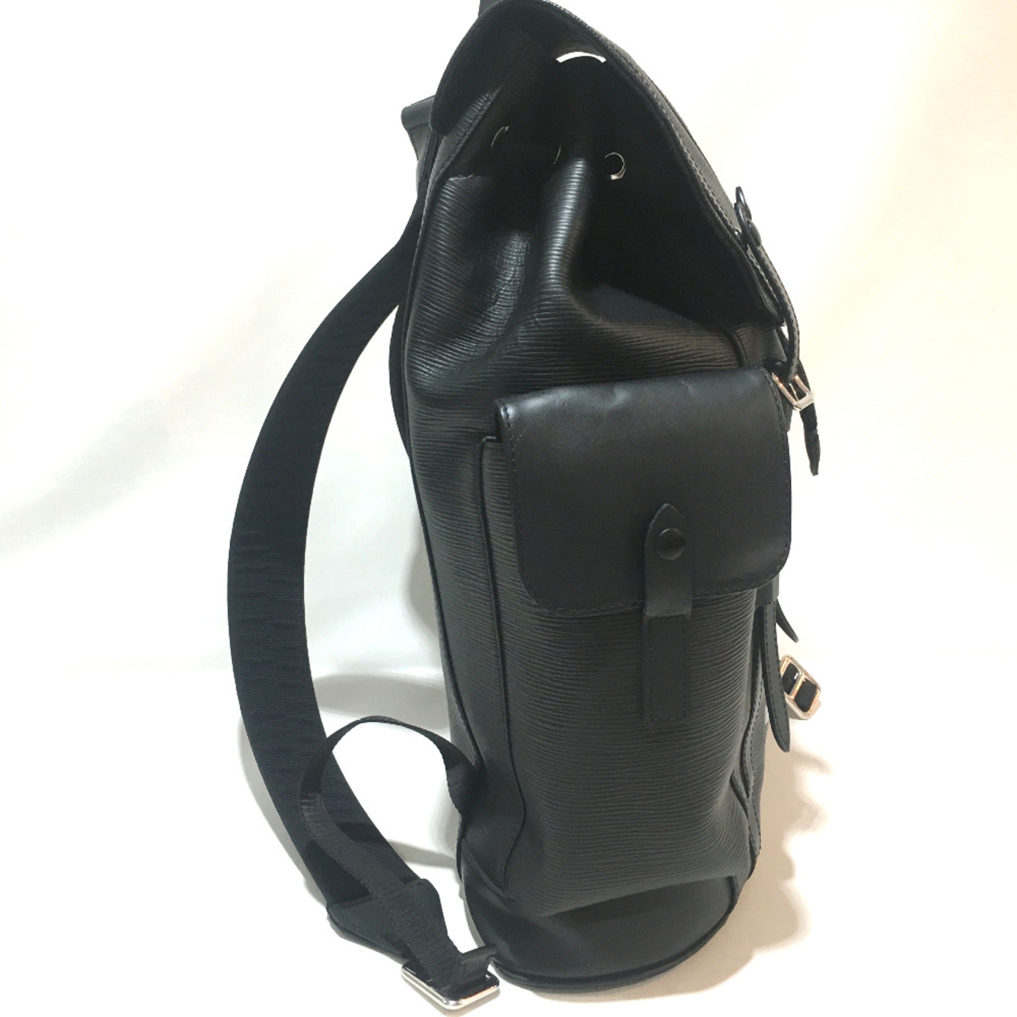 Louis Vuitton Black Leather Backpack