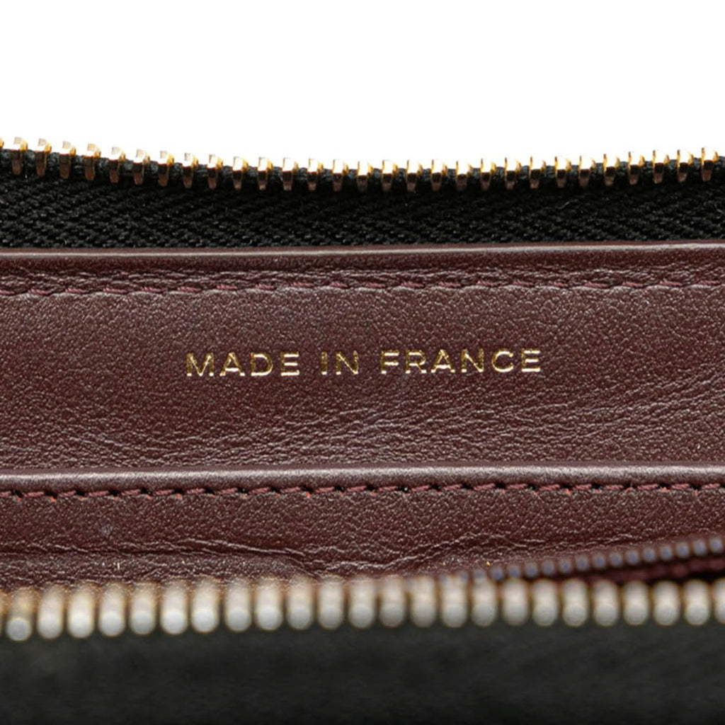 Chanel Black Grained Calfskin Long Wallet (Bi-Fold)