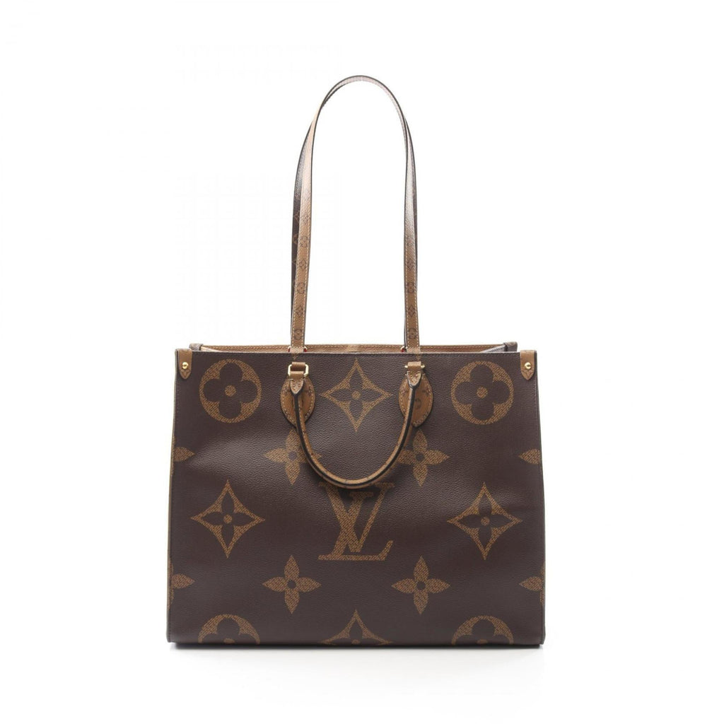 Louis Vuitton Beige Brown Monogram Coated Canvas Tote Bag
