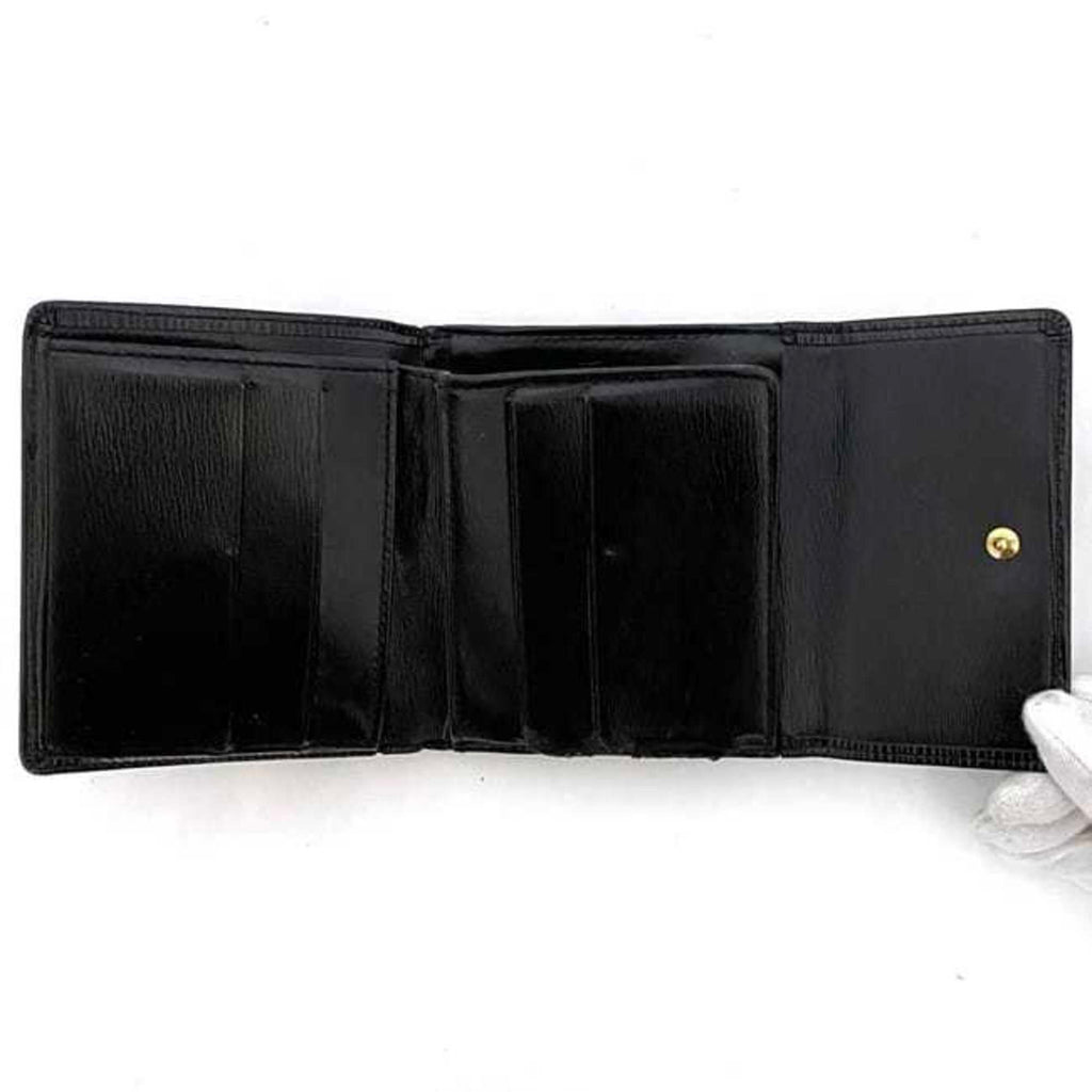 Louis Vuitton Black Noir Epi Leather Wallet (Tri-Fold)