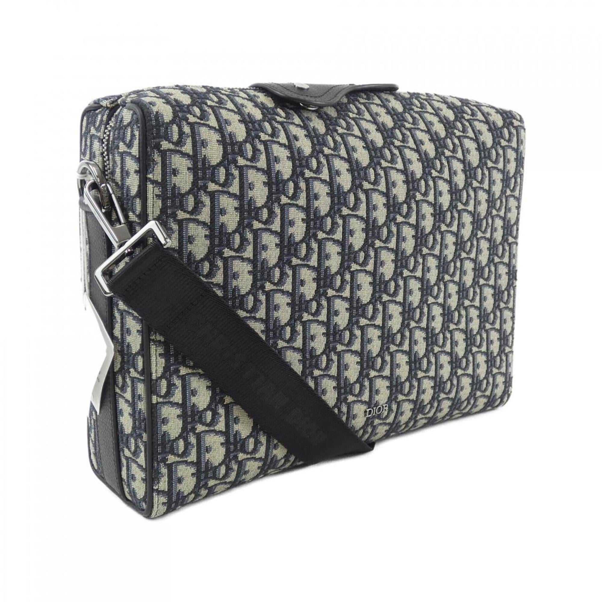 Christian Dior Beige Navy Handbag Shoulder Bag (Pre-Owned)