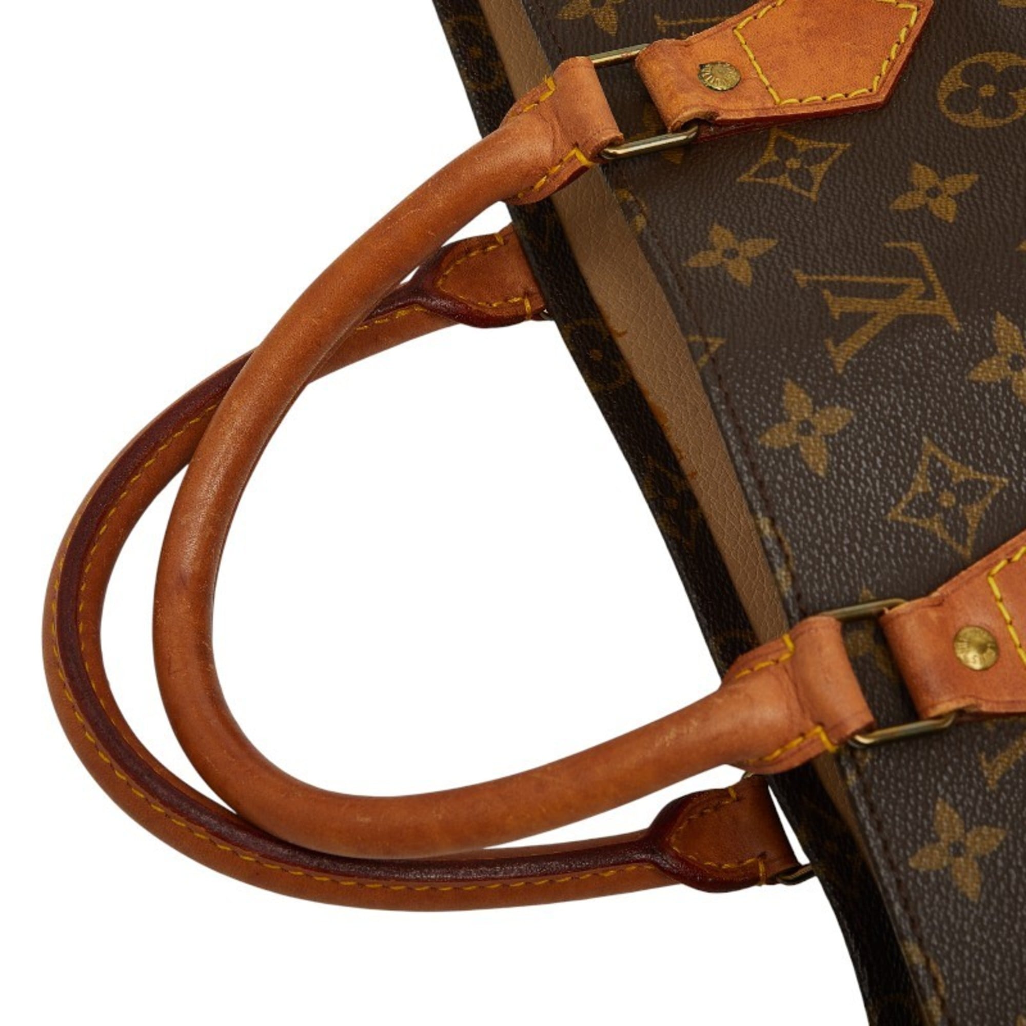 Louis Vuitton Brown Pvc Leather Handbag Tote Bag