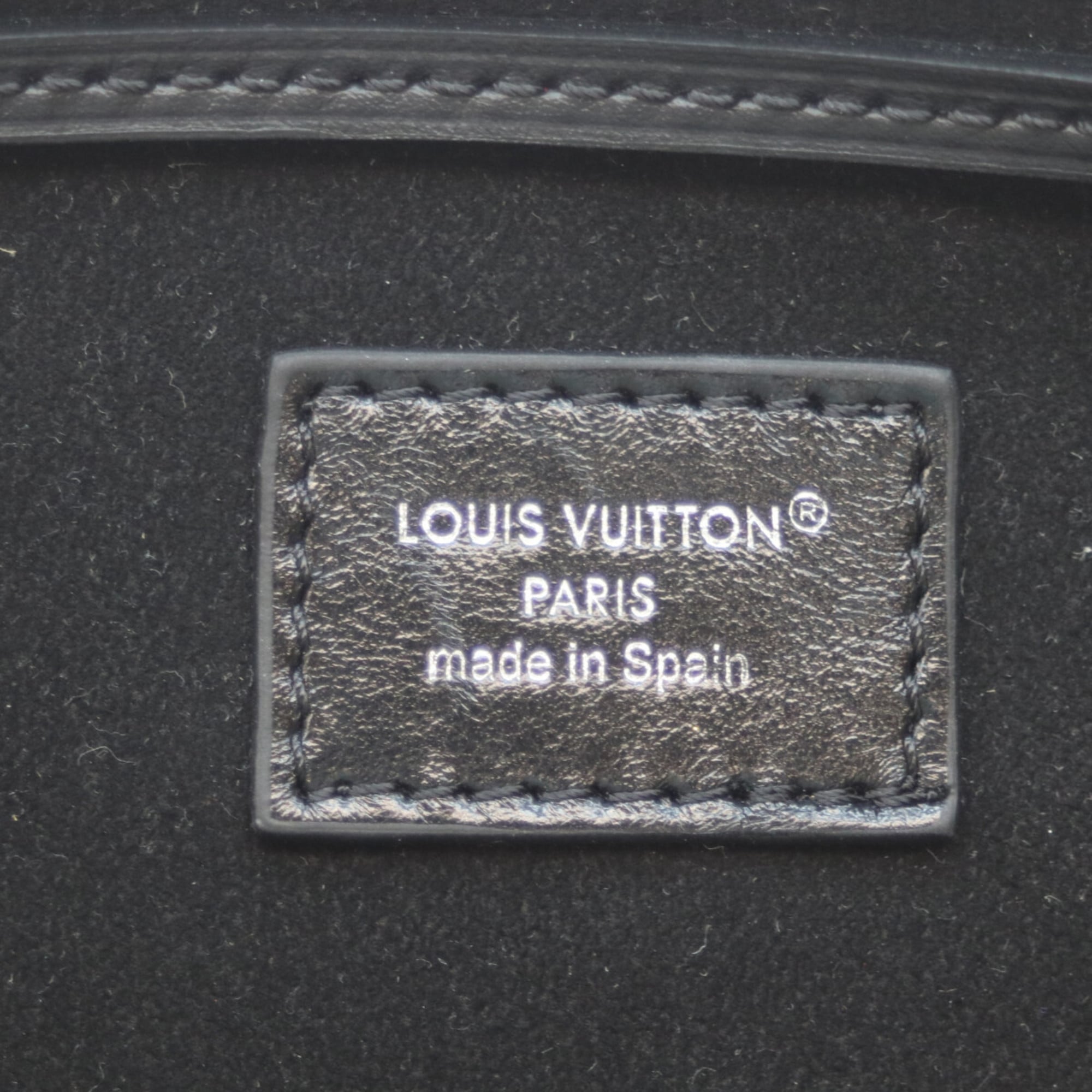 Louis Vuitton Black Brown Leather Backpack