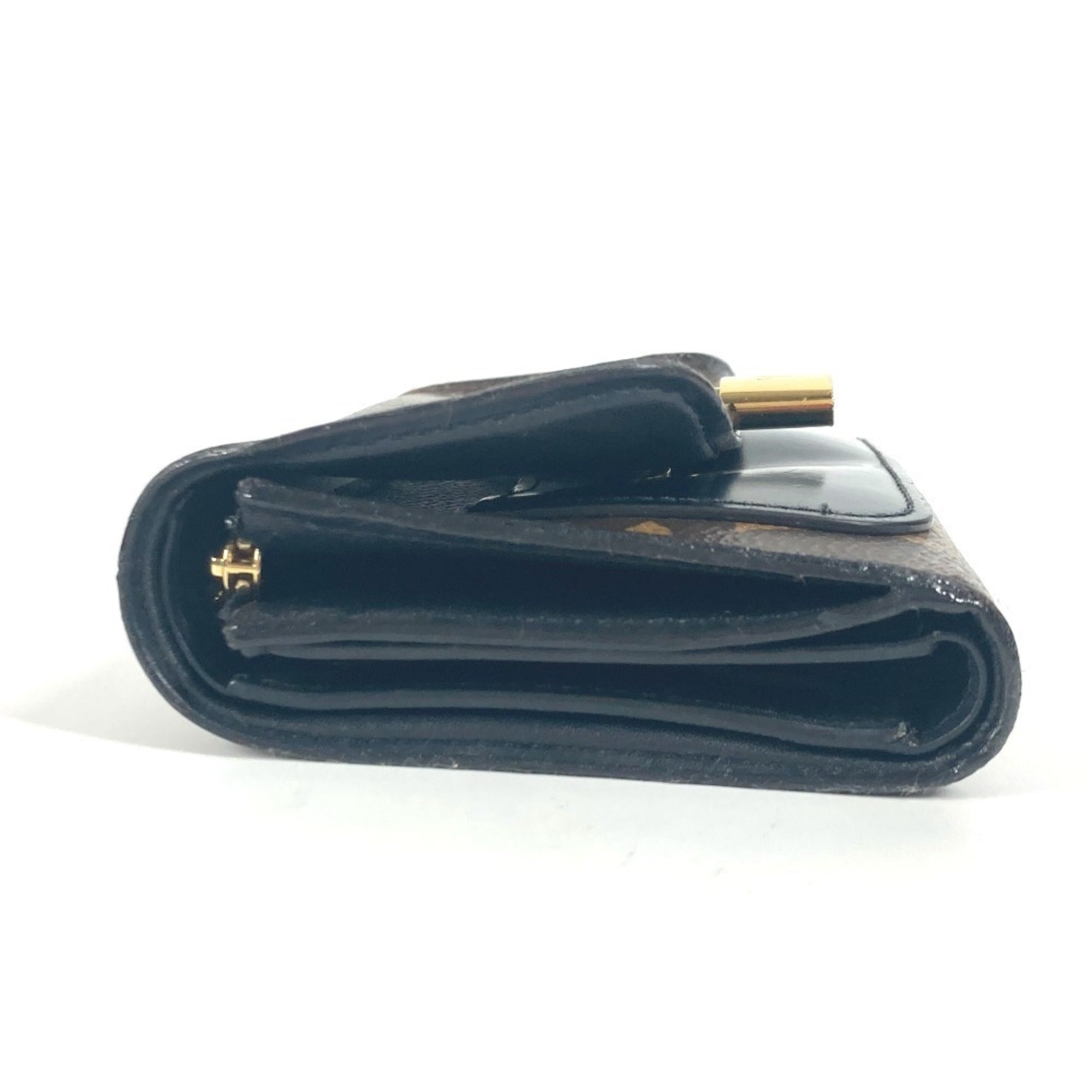 Louis Vuitton Monogram Black Brown Monogram Wallet (Tri-Fold)