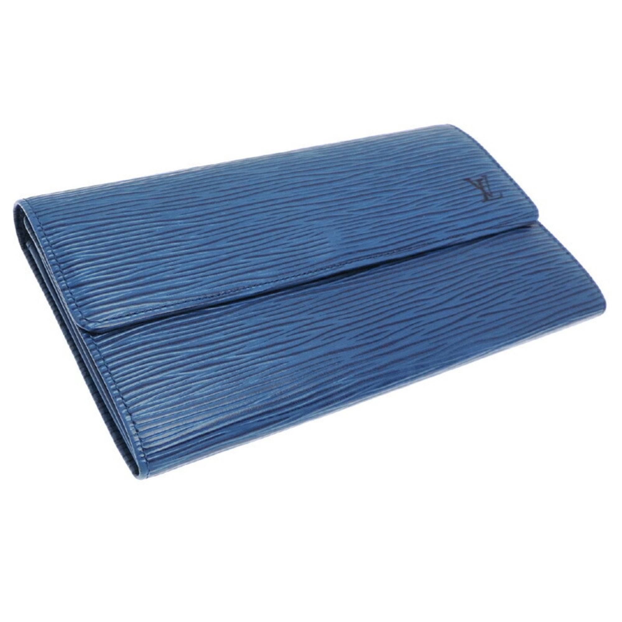 Louis Vuitton Blue Toledo Blue Epi Leather Long Wallet
