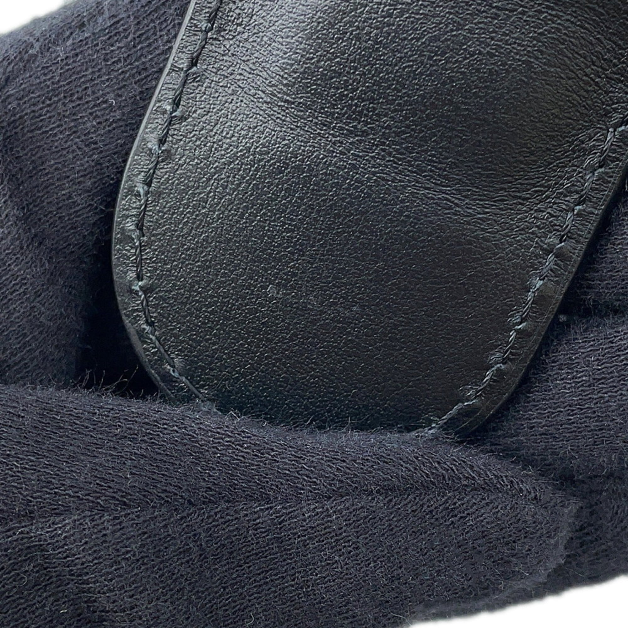 Louis Vuitton Taiga Black Noir Taiga Leather Handbag Shoulder Bag