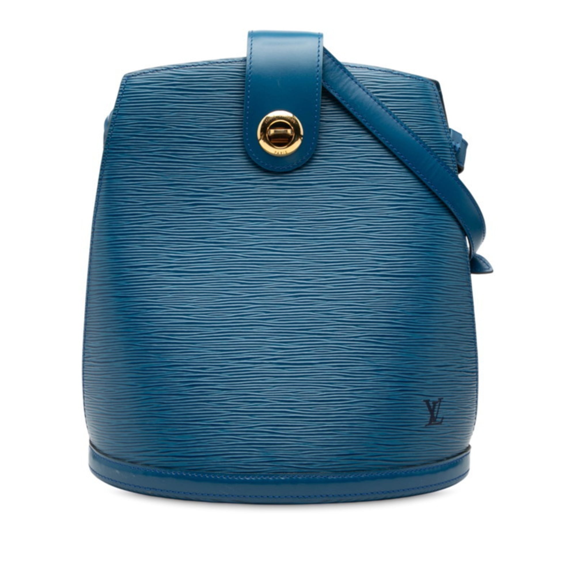 Louis Vuitton Toledo Blue Leather Shoulder Bag