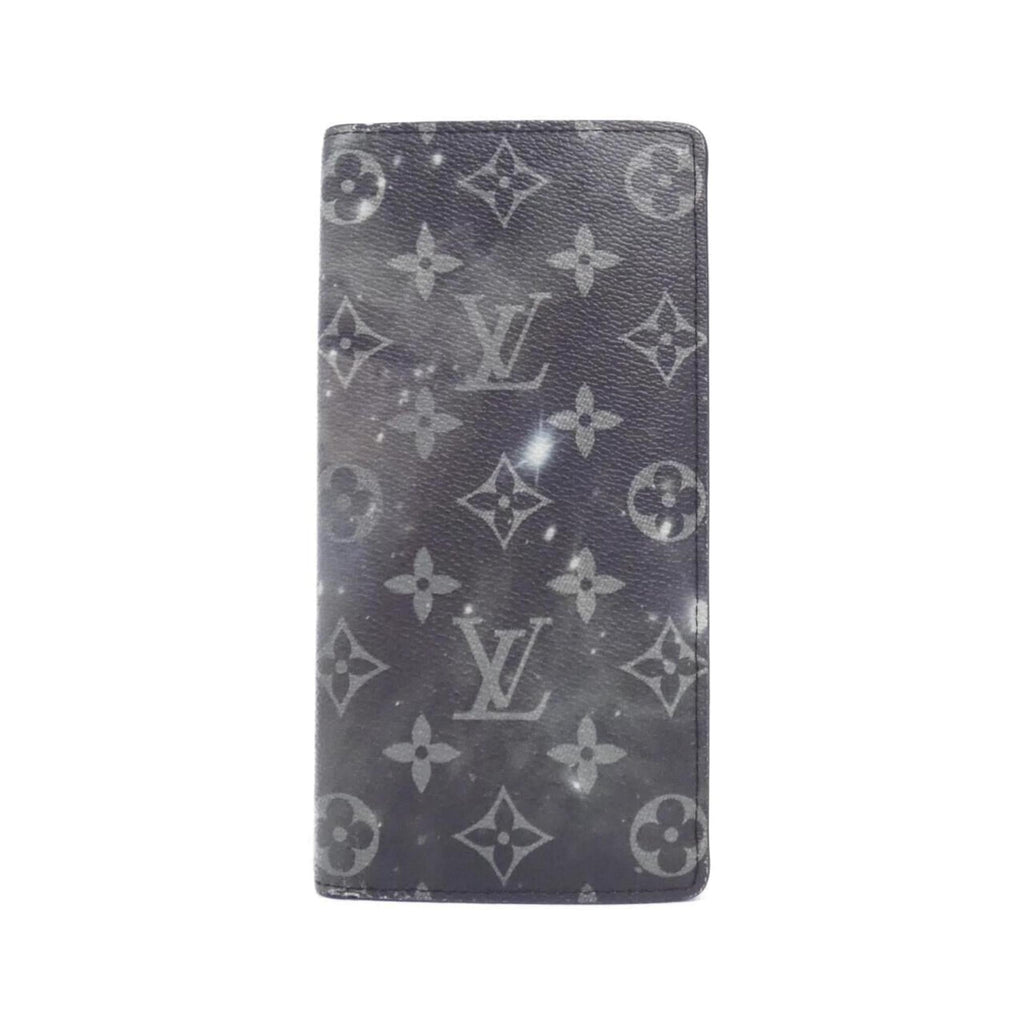 Louis Vuitton Blue Navy Black Coated Canvas Long Wallet