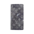 Louis Vuitton Blue Navy Black Coated Canvas Long Wallet