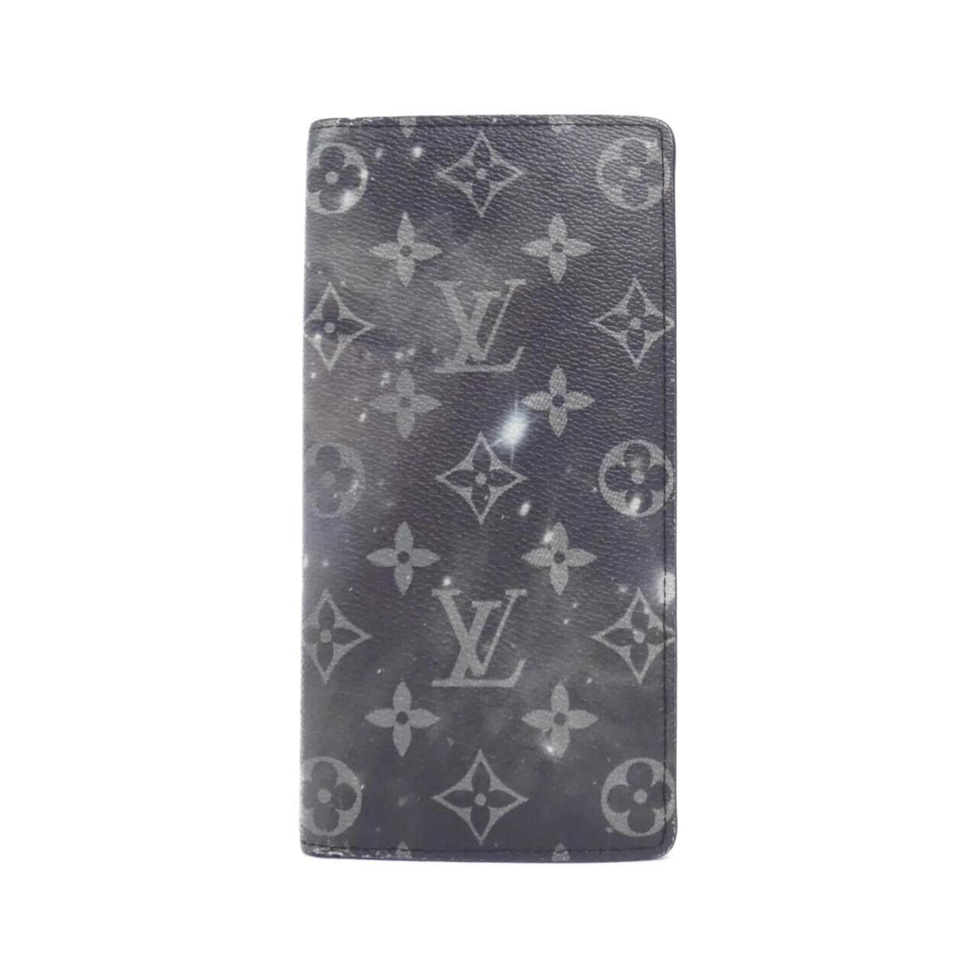 Louis Vuitton Blue Navy Black Coated Canvas Long Wallet