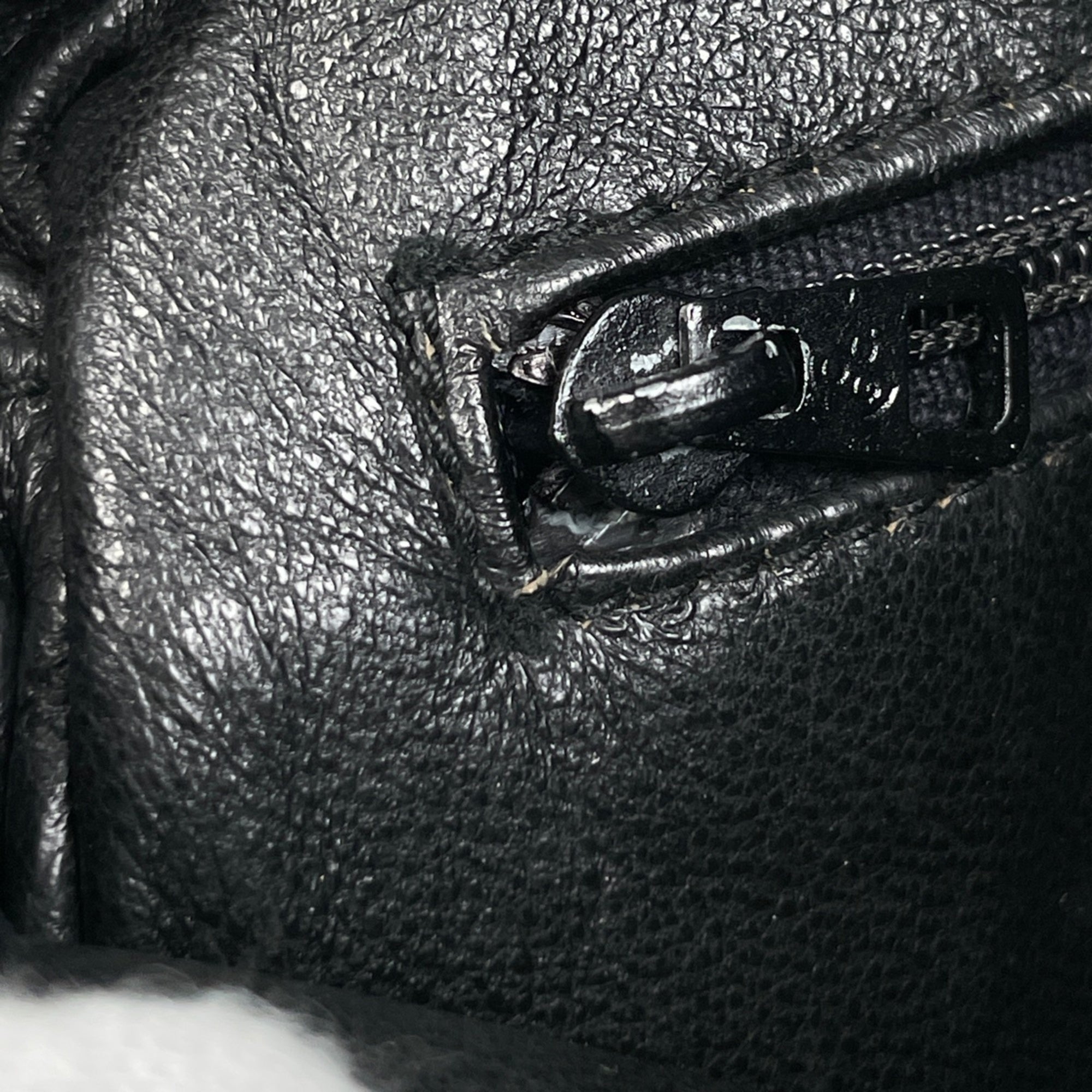 Chanel Matelasse Black Fabric Leather Shoulder Bag