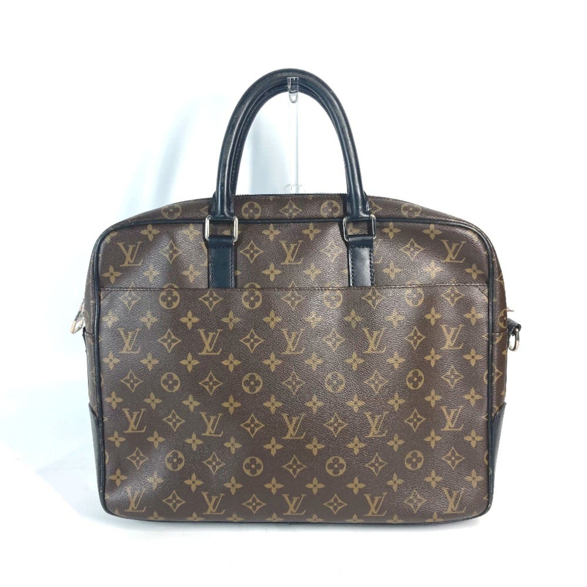 Louis Vuitton Black Brown Galle Monogram Leather Handbag