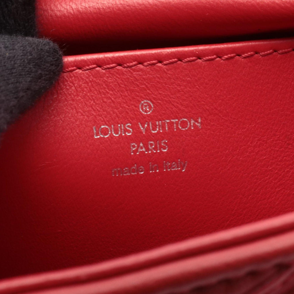 Louis Vuitton Red Color Leather Handbag Shoulder Bag