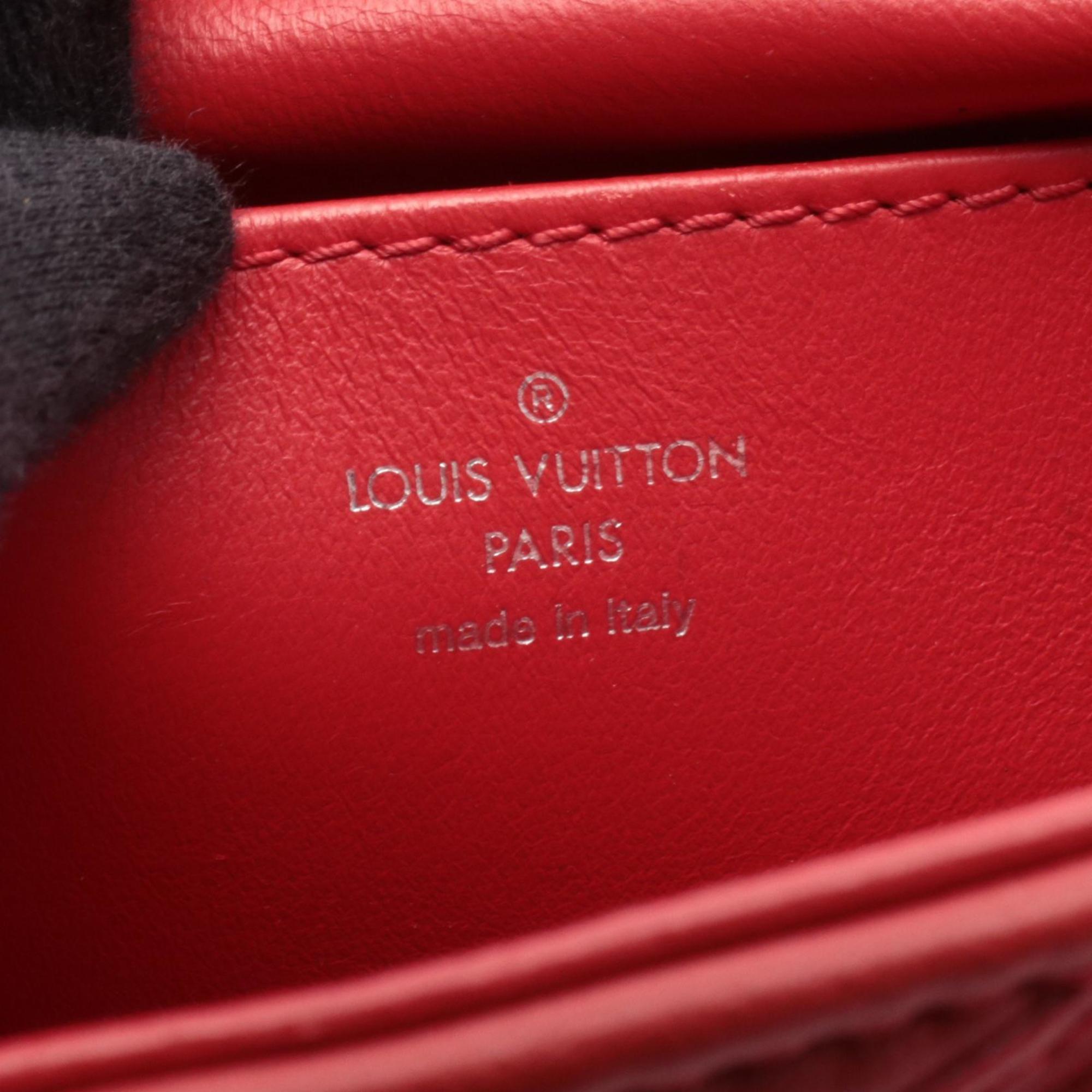 Louis Vuitton Red Color Leather Handbag Shoulder Bag