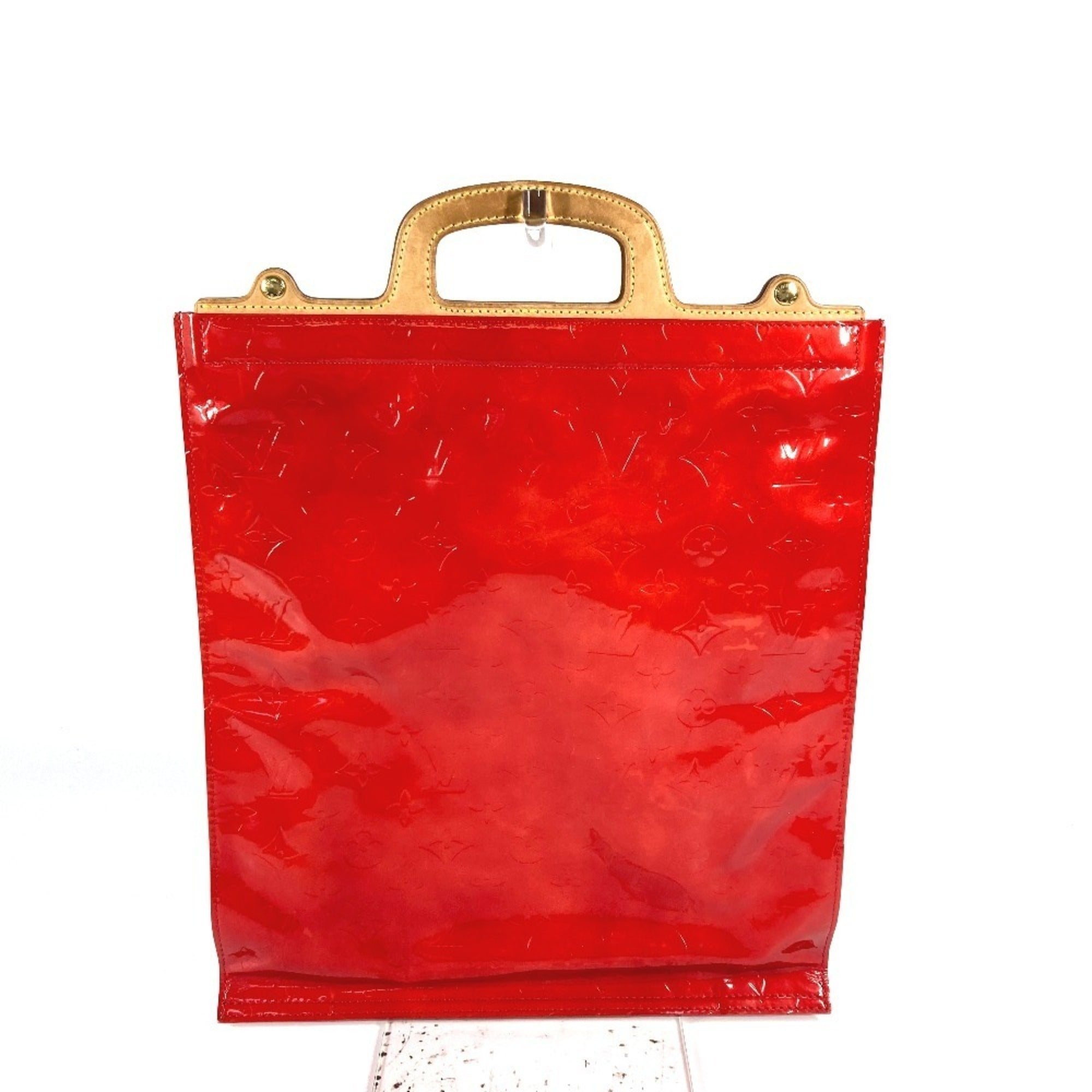 Louis Vuitton Red Color Monogram Vernis Handbag Tote Bag