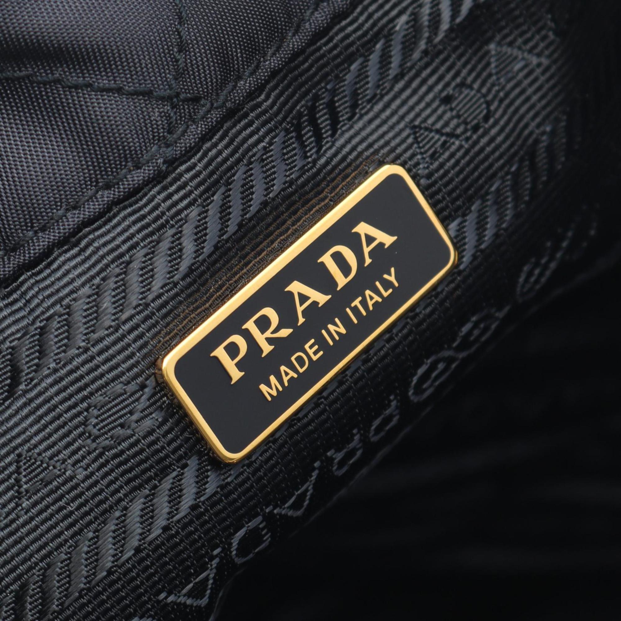 Prada Navy Nylon Saffiano Handbag