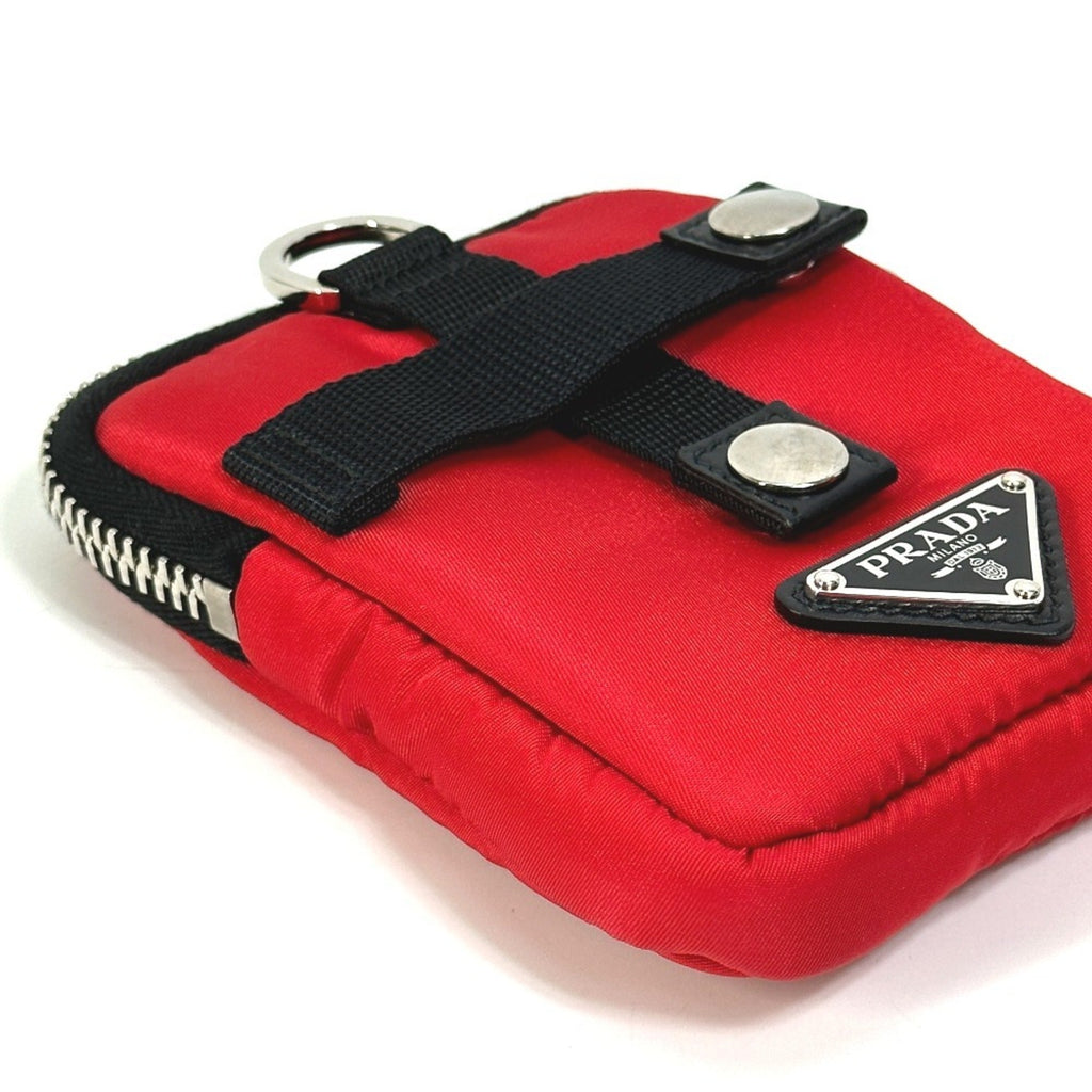 Prada Black Red Color Nylon Pouch