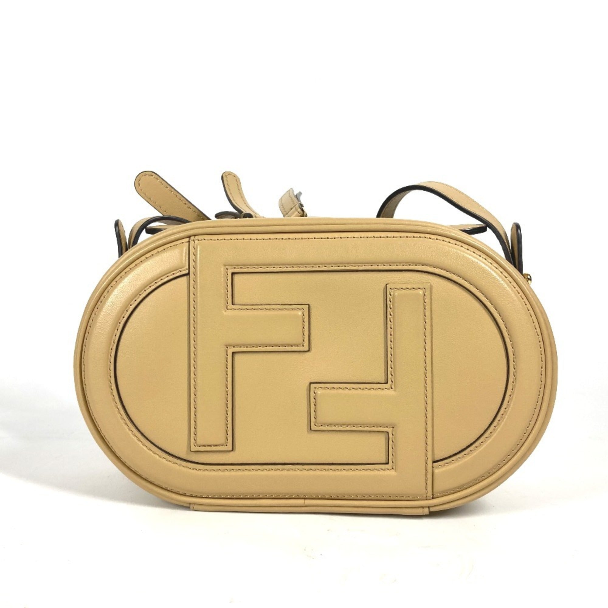 Fendi Beige Leather Handbag Shoulder Bag