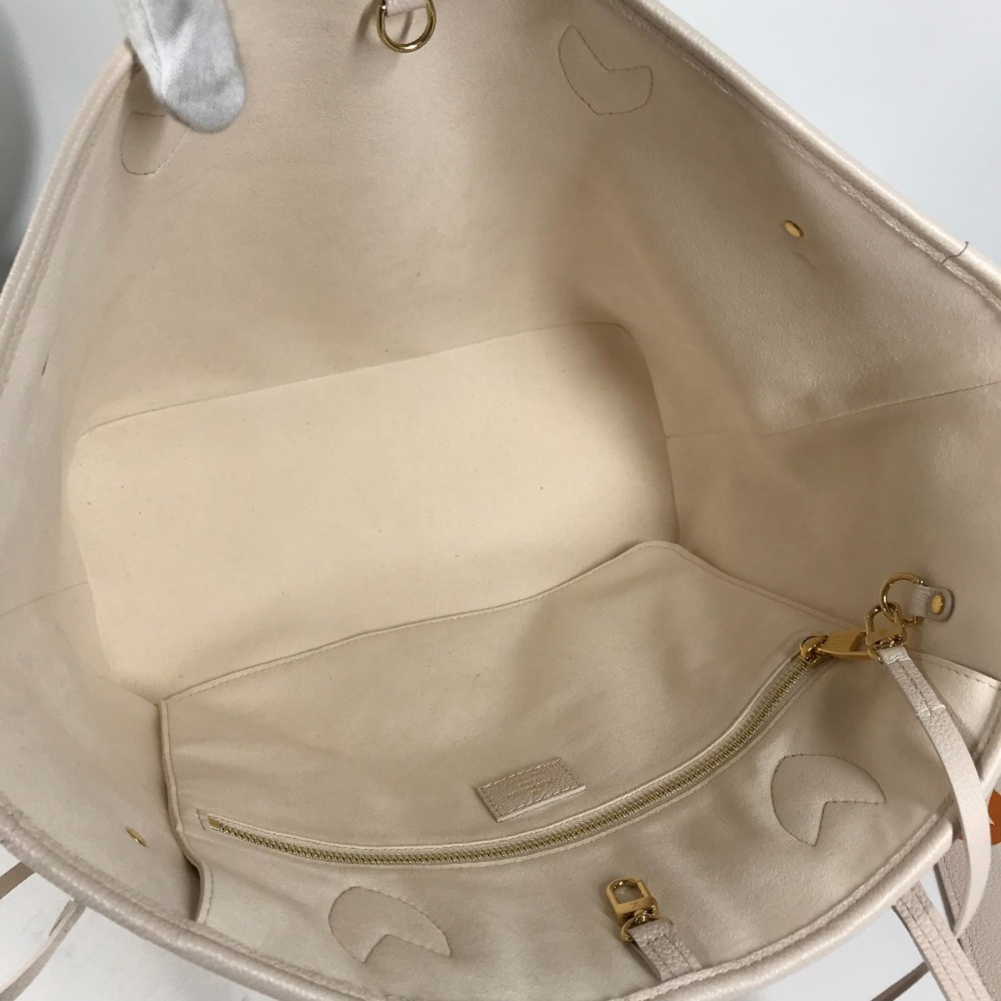Louis Vuitton Beige Monogram Empreinte Pouch Shoulder Bag Tote Bag
