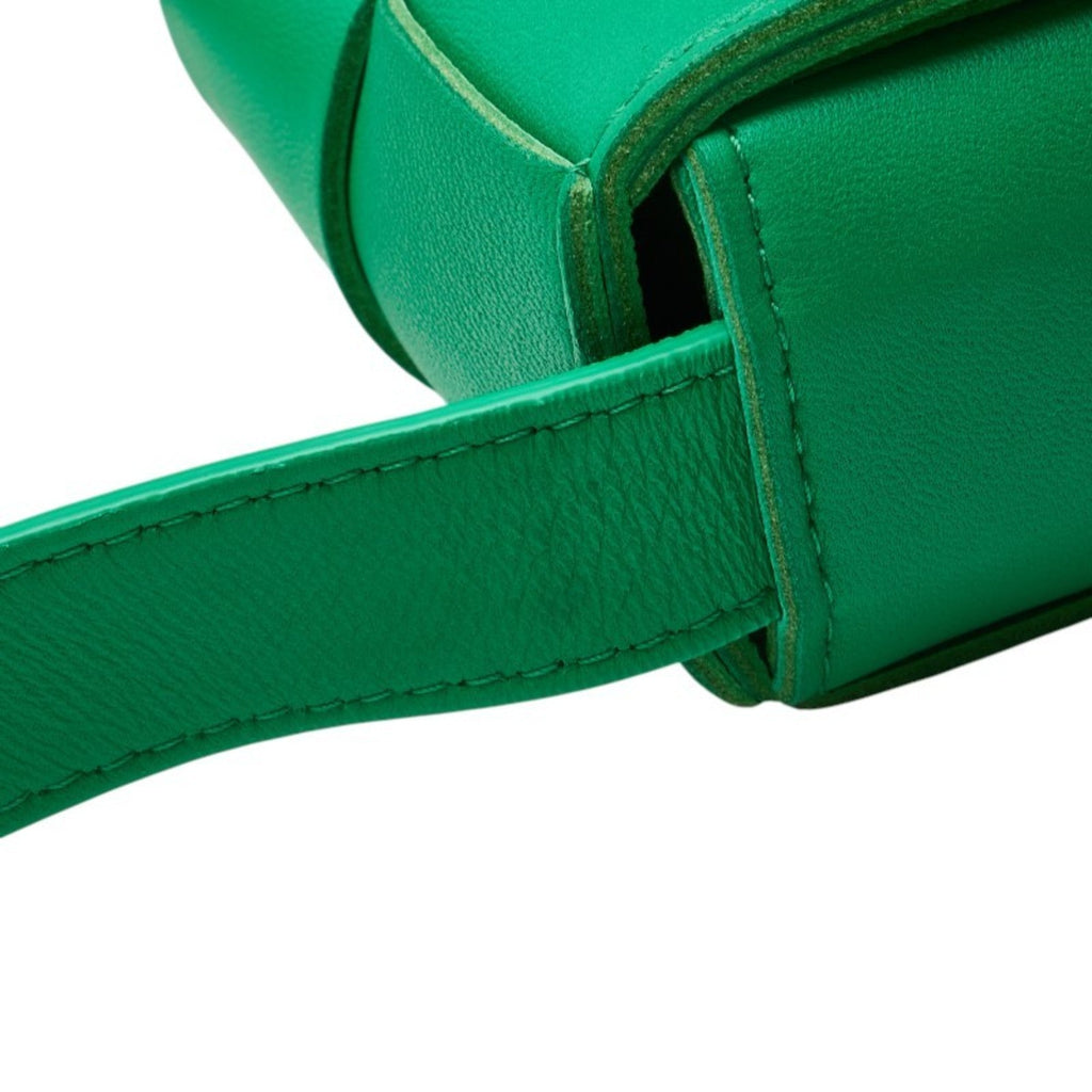 Bottega Veneta Green Leather Shoulder Bag