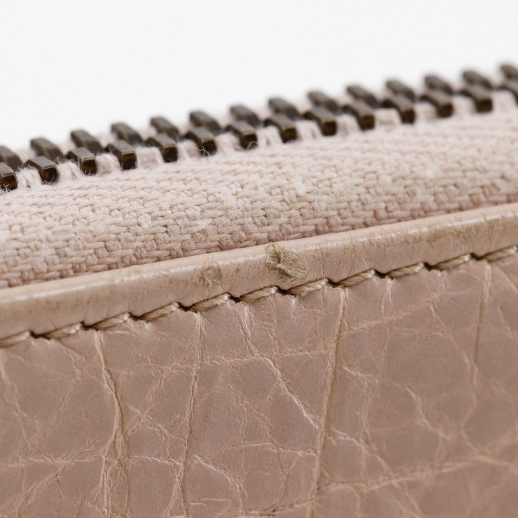 Balenciaga Beige Pink Leather Coin Purse/Coin Case