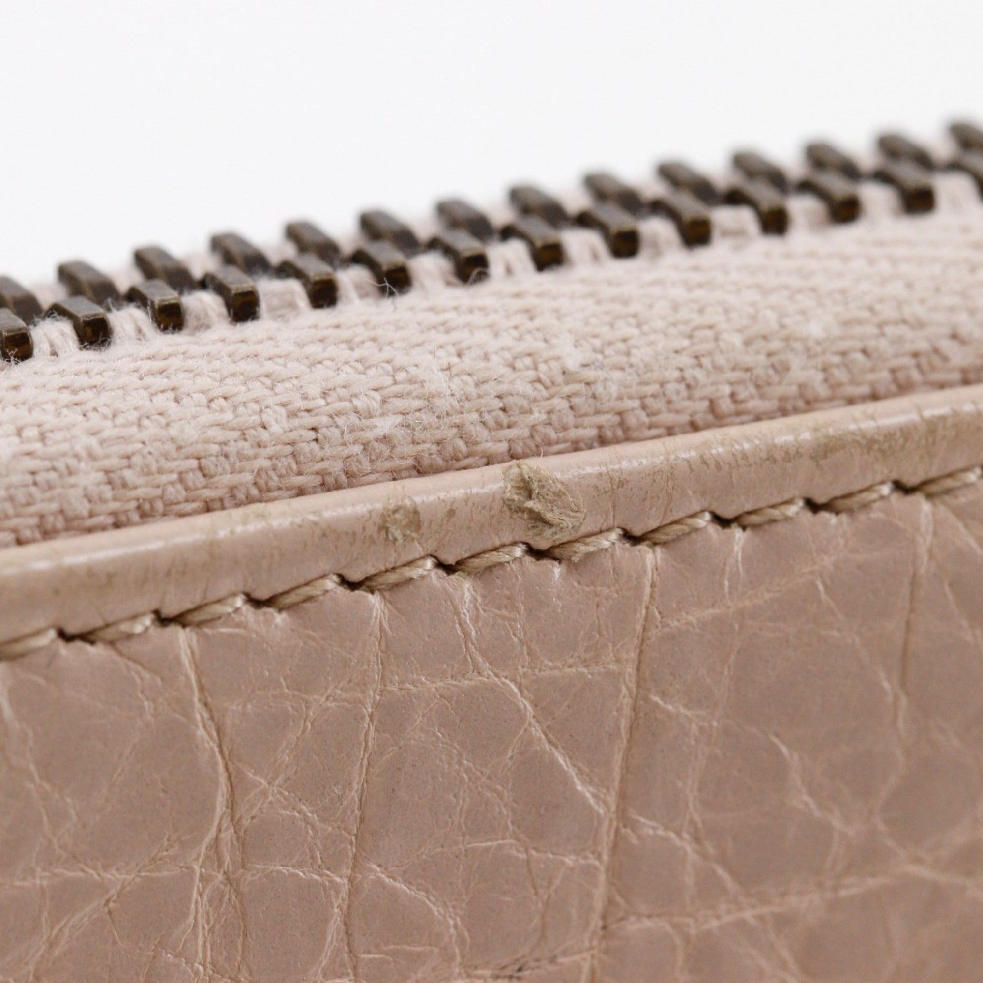 Balenciaga Beige Pink Leather Coin Purse/Coin Case