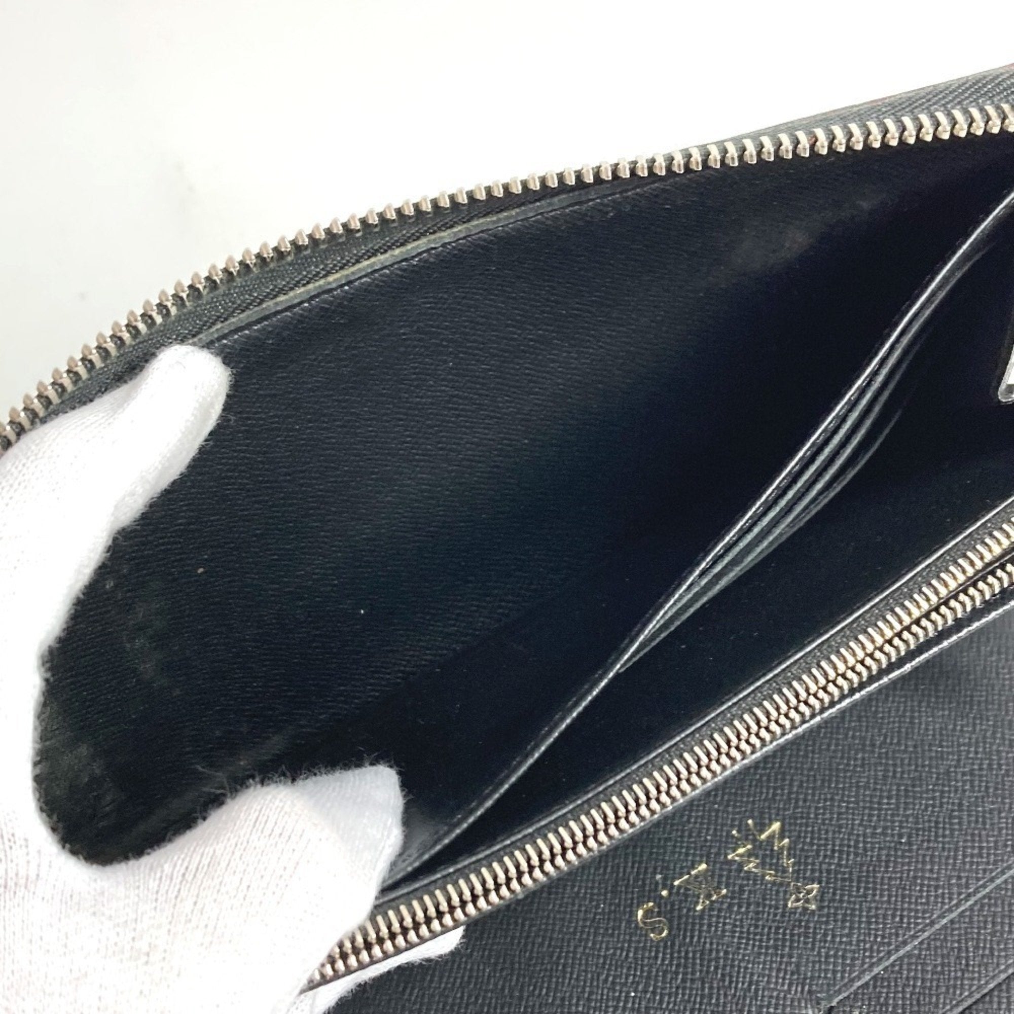 Louis Vuitton Black Multi-Color Damier Graphite Long Wallet