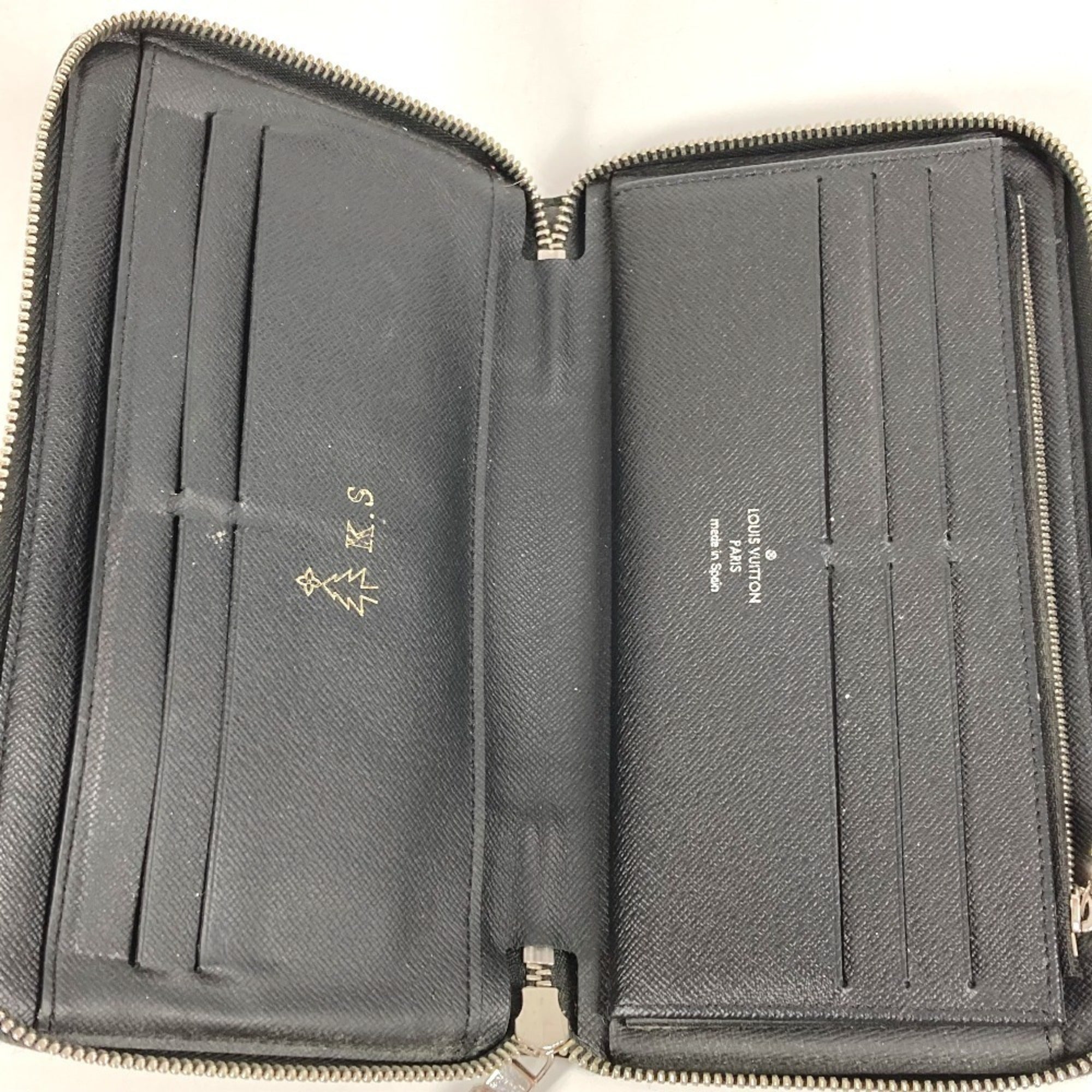 Louis Vuitton Black Multi-Color Damier Graphite Long Wallet