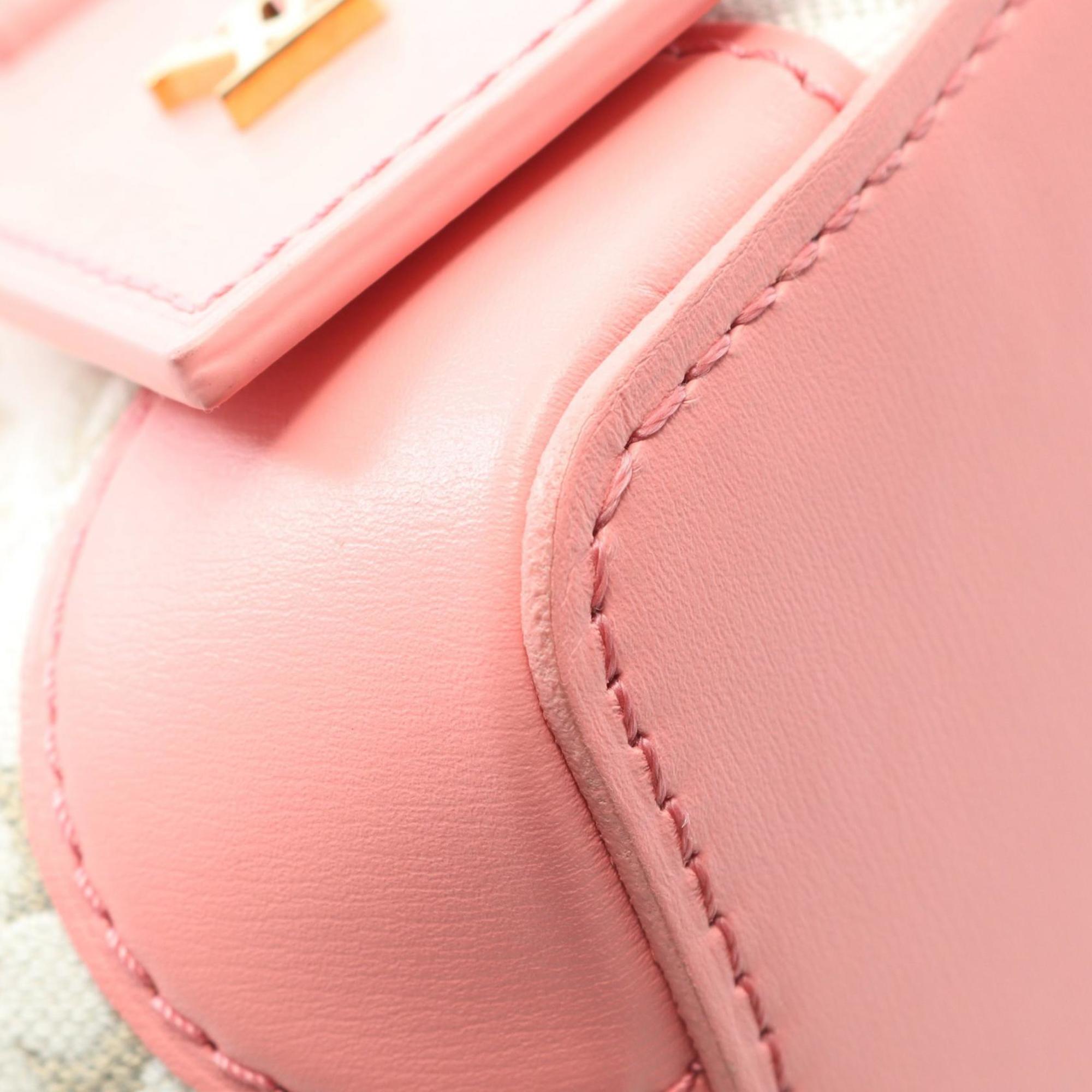 Louis Vuitton Pink White Canvas Leather Handbag