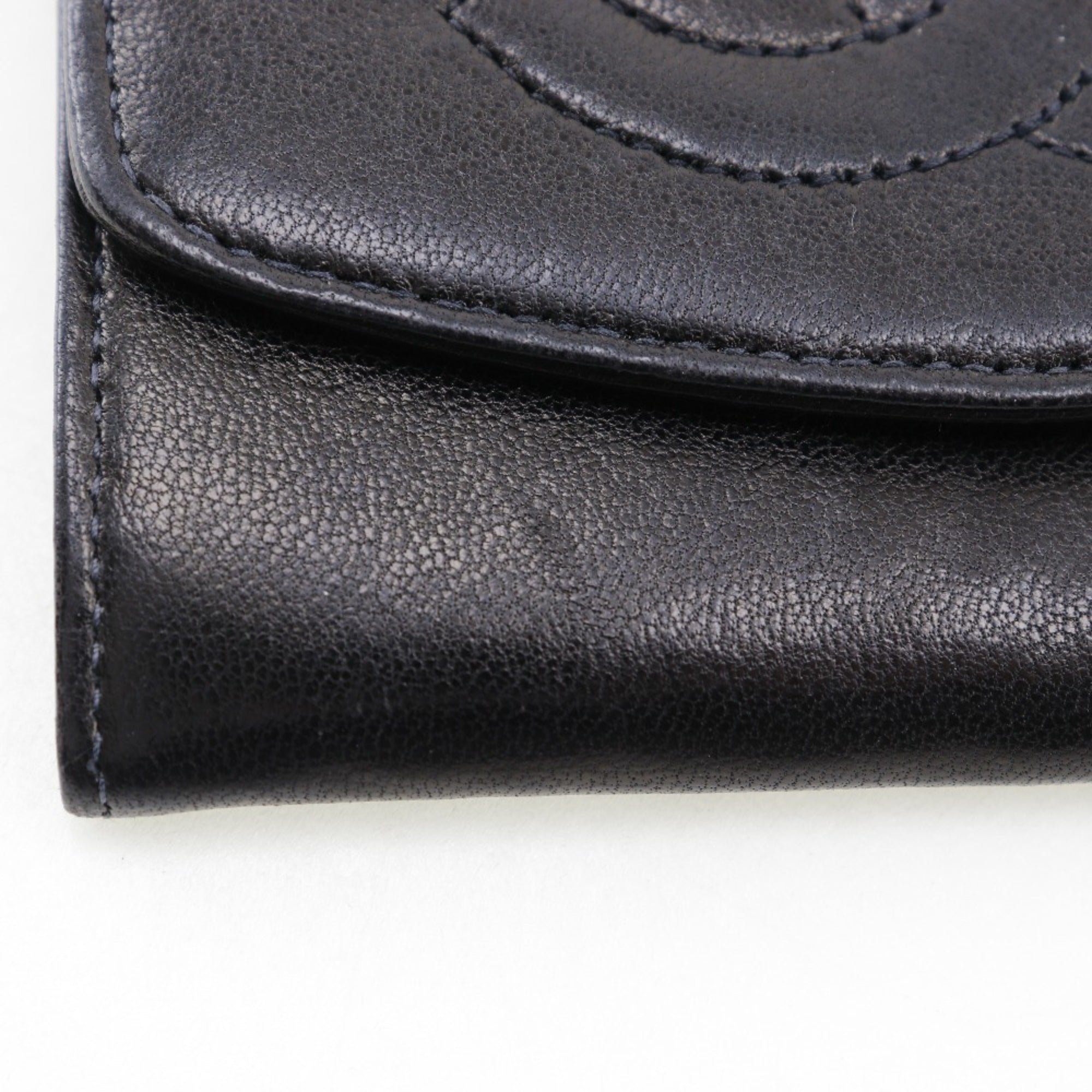 Chanel Black Leather Coin Purse/Coin Case