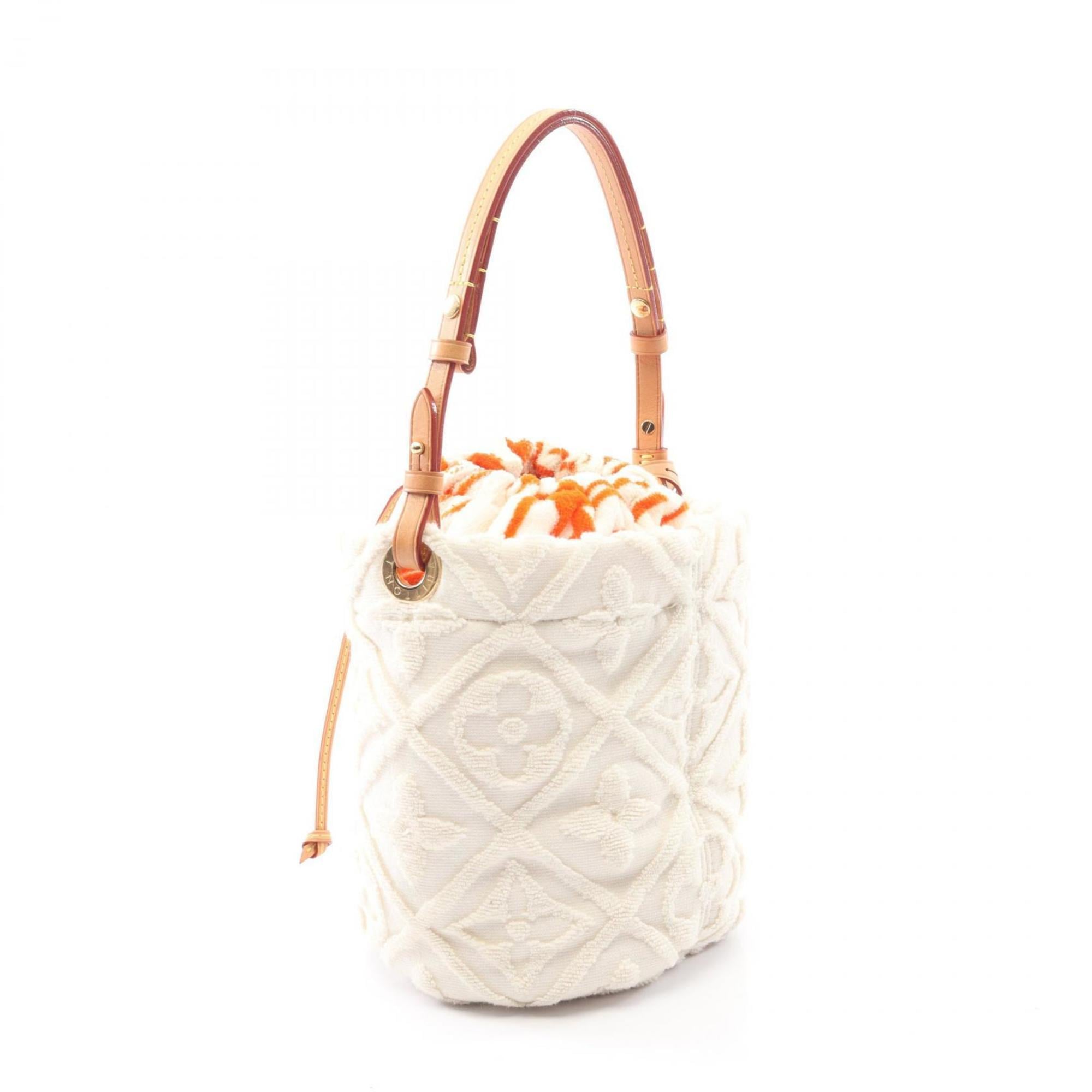 Louis Vuitton Brown Multi-Color White Pile Fabric Leather Shoulder Bag