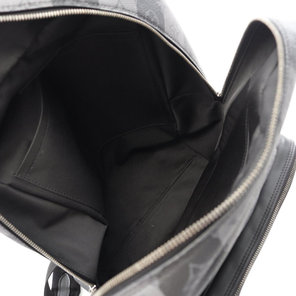 Louis Vuitton Black Gray Coated Canvas Backpack