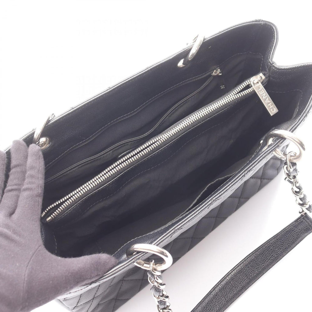 Chanel Black Grained Calfskin Handbag Tote Bag