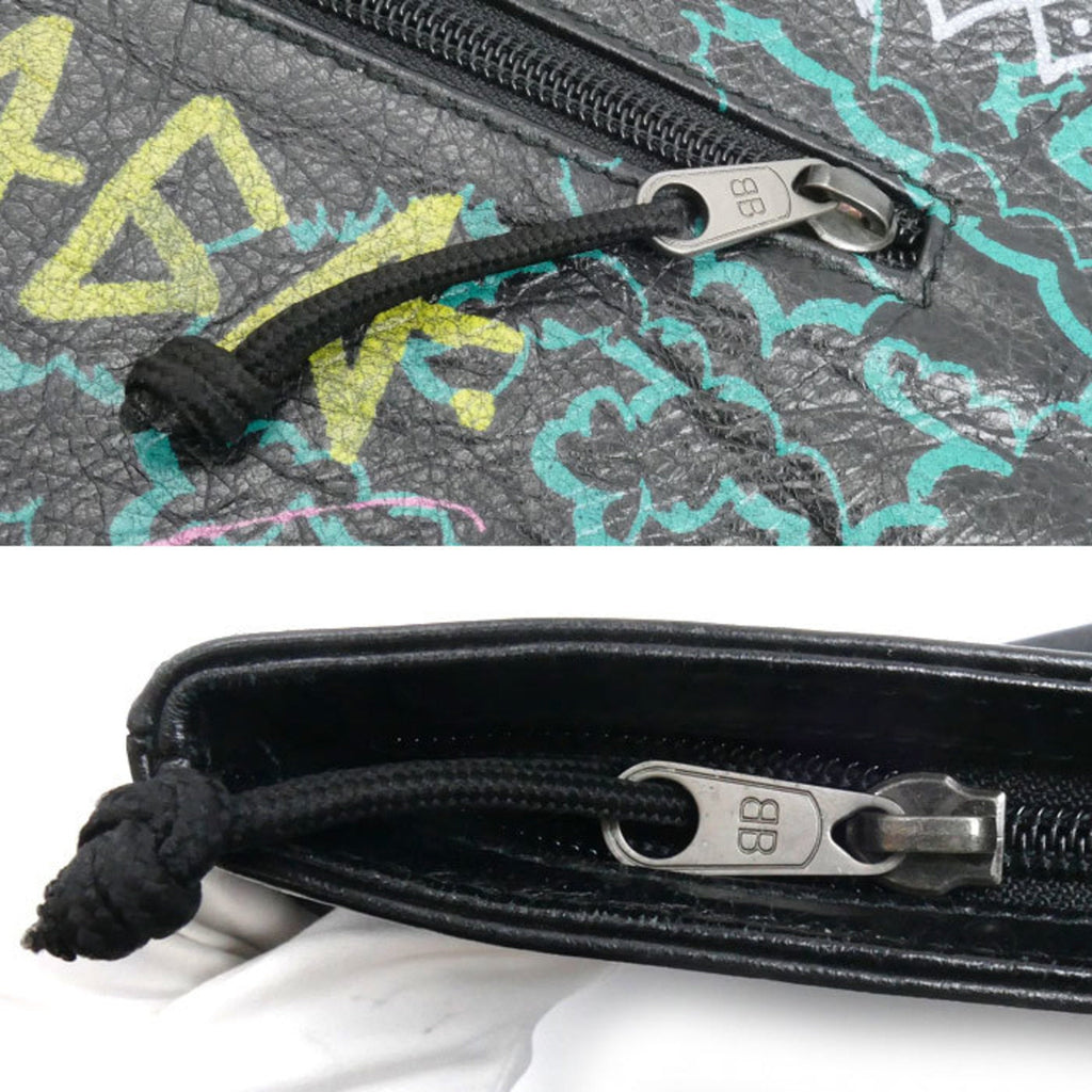 Balenciaga Black Leather Clutch