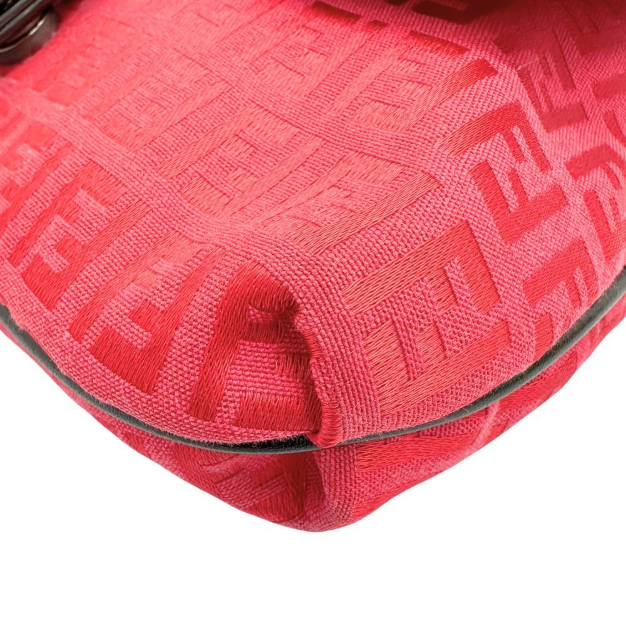 Fendi Pink Canvas Shoulder Bag