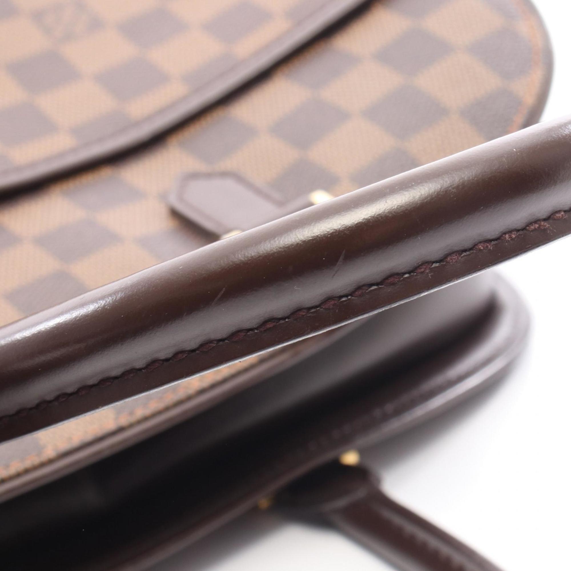 Louis Vuitton Brown Damier Canvas Coated Canvas Leather Handbag