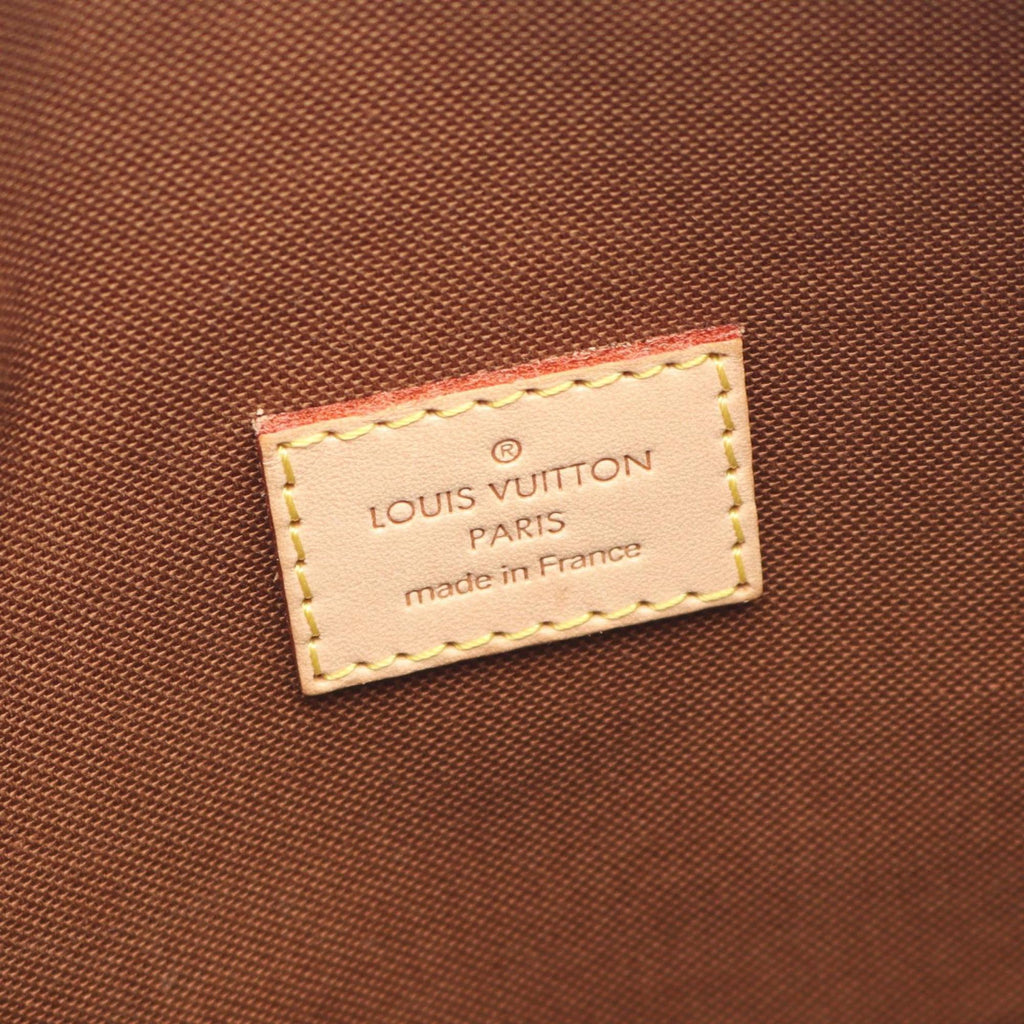Louis Vuitton Brown Coated Canvas Leather Handbag Shoulder Bag