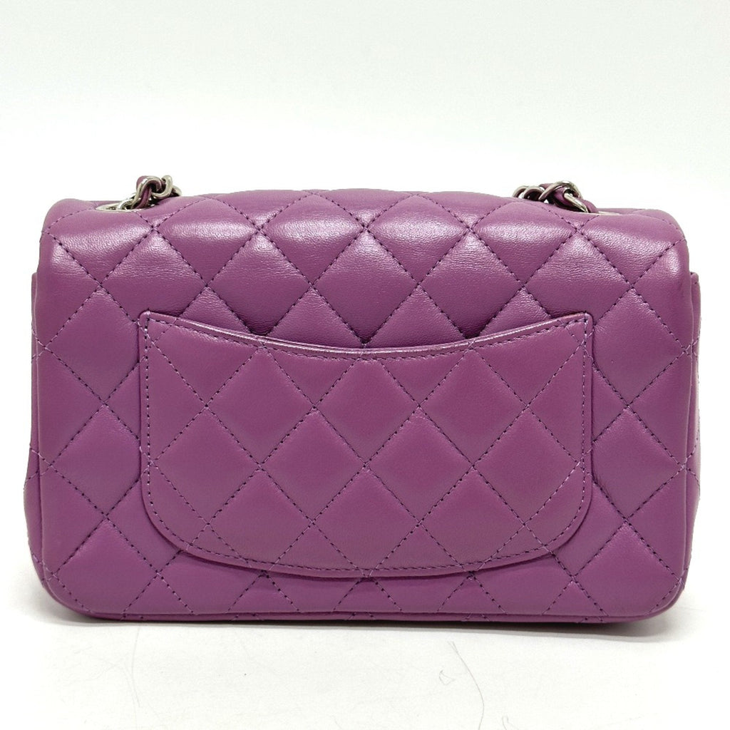 Chanel Purple Leather Shoulder Bag