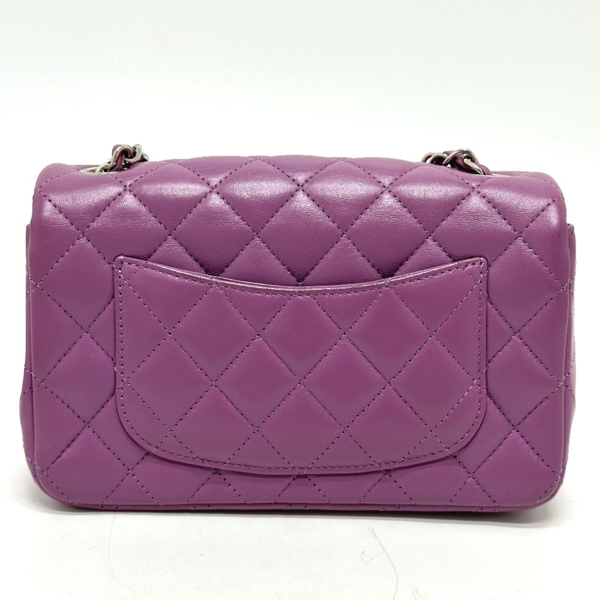 Chanel Purple Leather Shoulder Bag