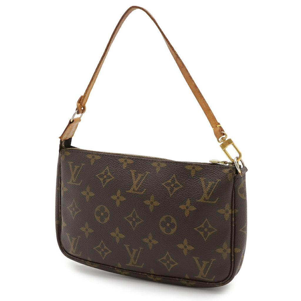 Louis Vuitton Brown Canvas Handbag Pochette Pouch