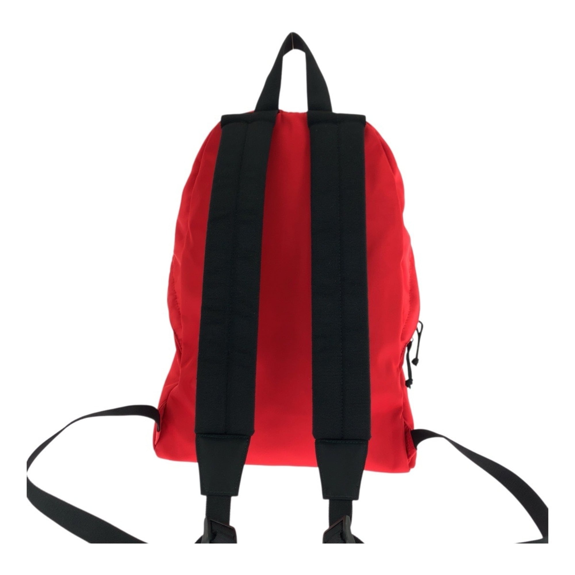 Balenciaga Black Red Color Canvas Backpack