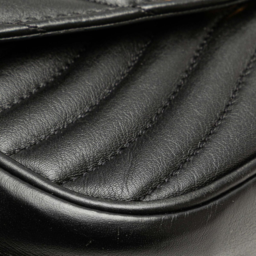 Louis Vuitton Black Noir Leather Pochette Shoulder Bag